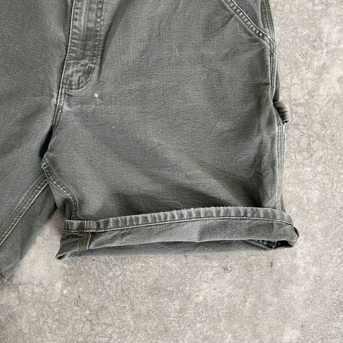 Carhartt Vintage Carhartt Faded Moss Green Baggy Shorts Jorts Size US 35 - 9 Thumbnail
