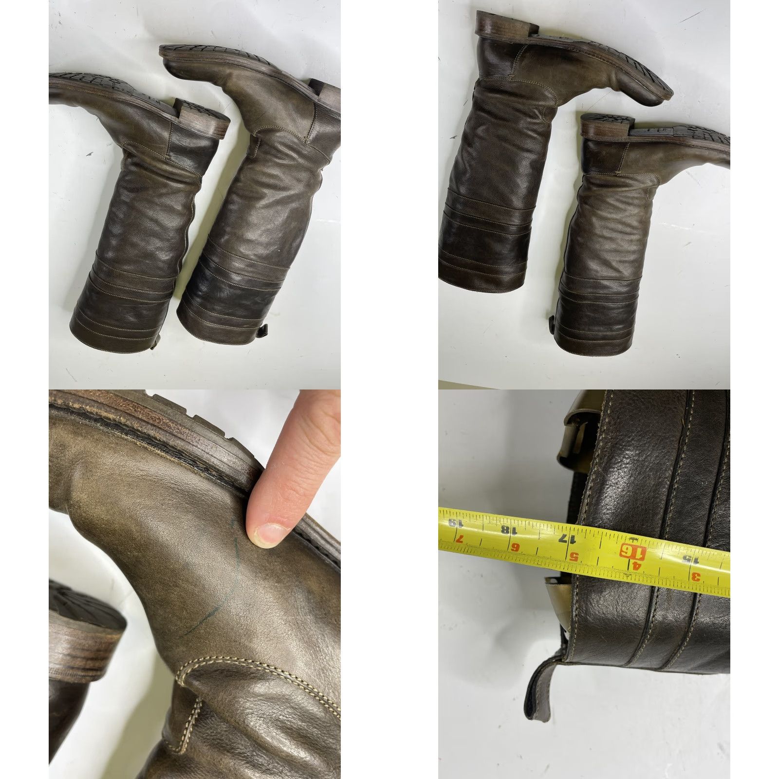 n.d.c. Made By Hand Women's Tall Leather Boots 39.5EU 9US Made in Lusitania