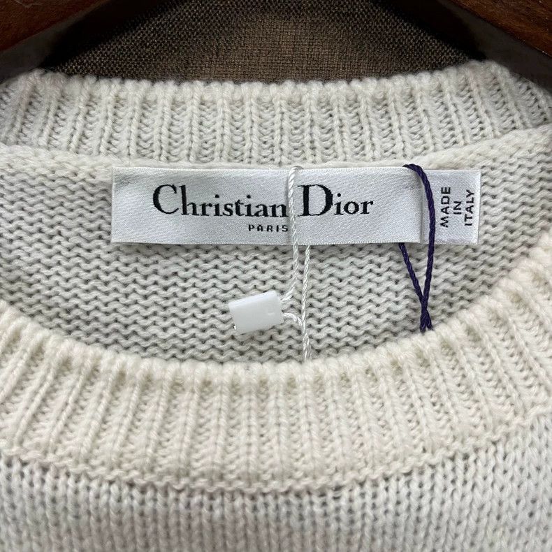 Dior Dior New white lucky star knitted short sleeves Size XS / US 0-2 / IT 36-38 - 3 Thumbnail