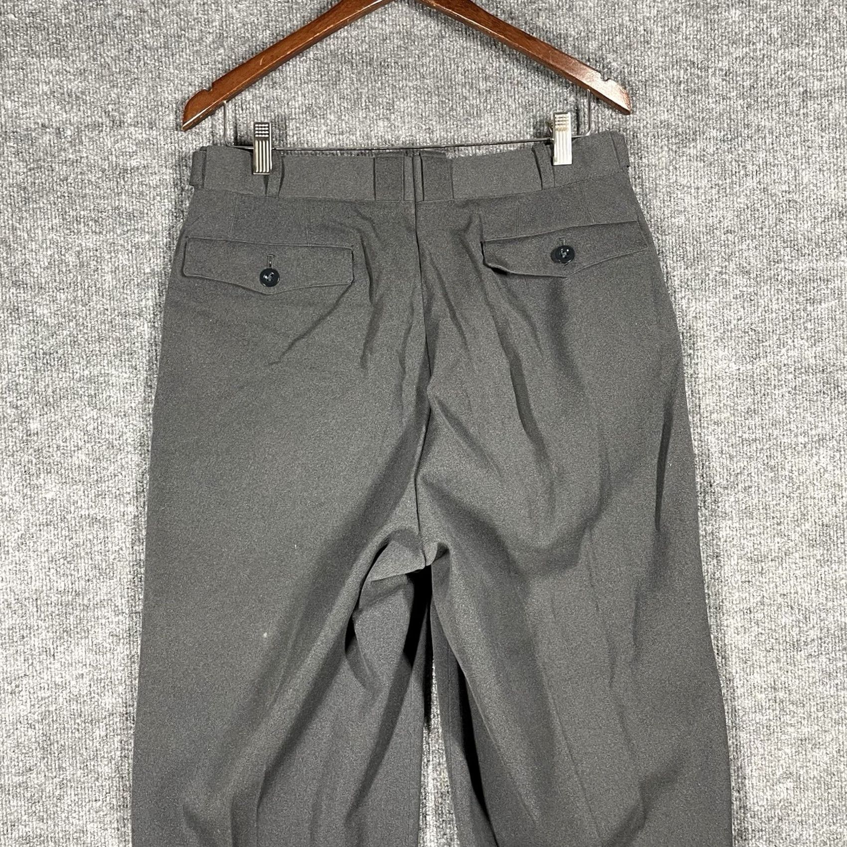 Vintage VINTAGE M43 Army Wool Trousers Pants 31x32 Men Gray 60s WWII Germany WWII M43 Trousers Mens Size US 31 - 7 Thumbnail