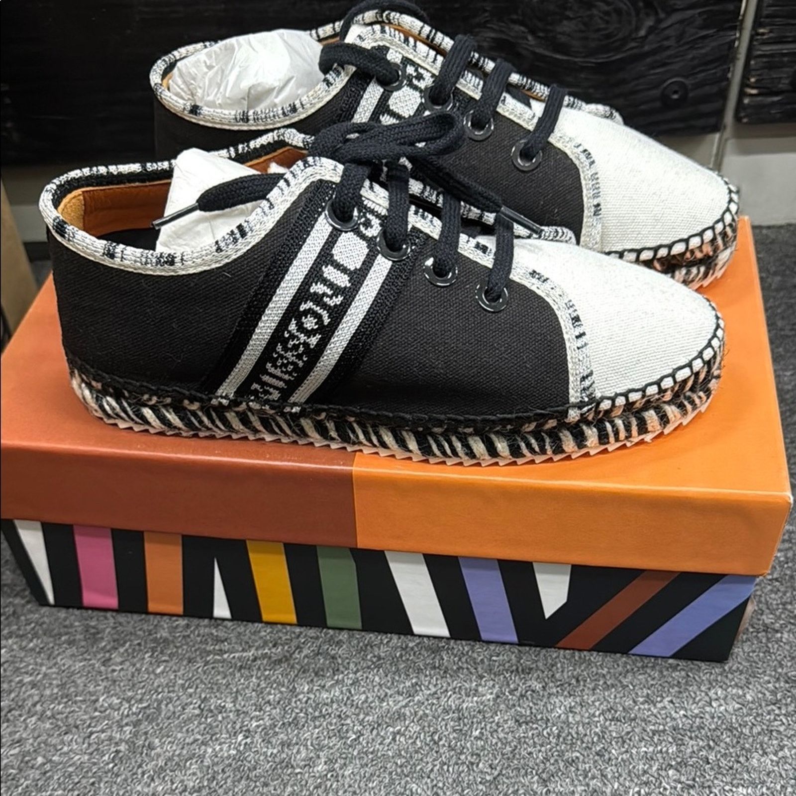 Missoni NWT Missoni Men's Black White Lace Up Sneaker Shoes 36 US 6 Size US 6 / IT 36 - 2 Thumbnail