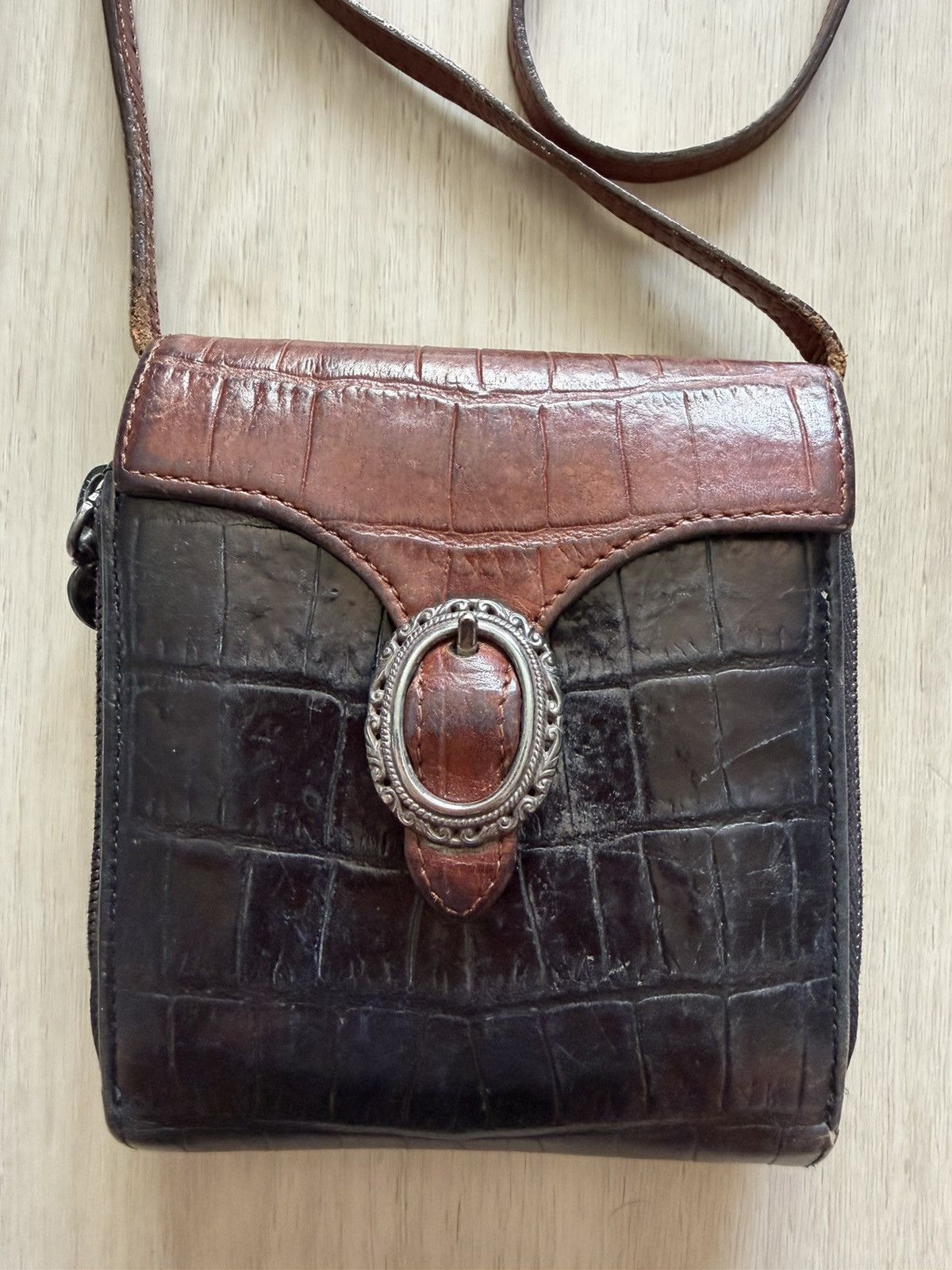 Brighton Vtg Brighton Leather Convertible Cross Body Handbag Purse Size ONE SIZE - 2 Thumbnail