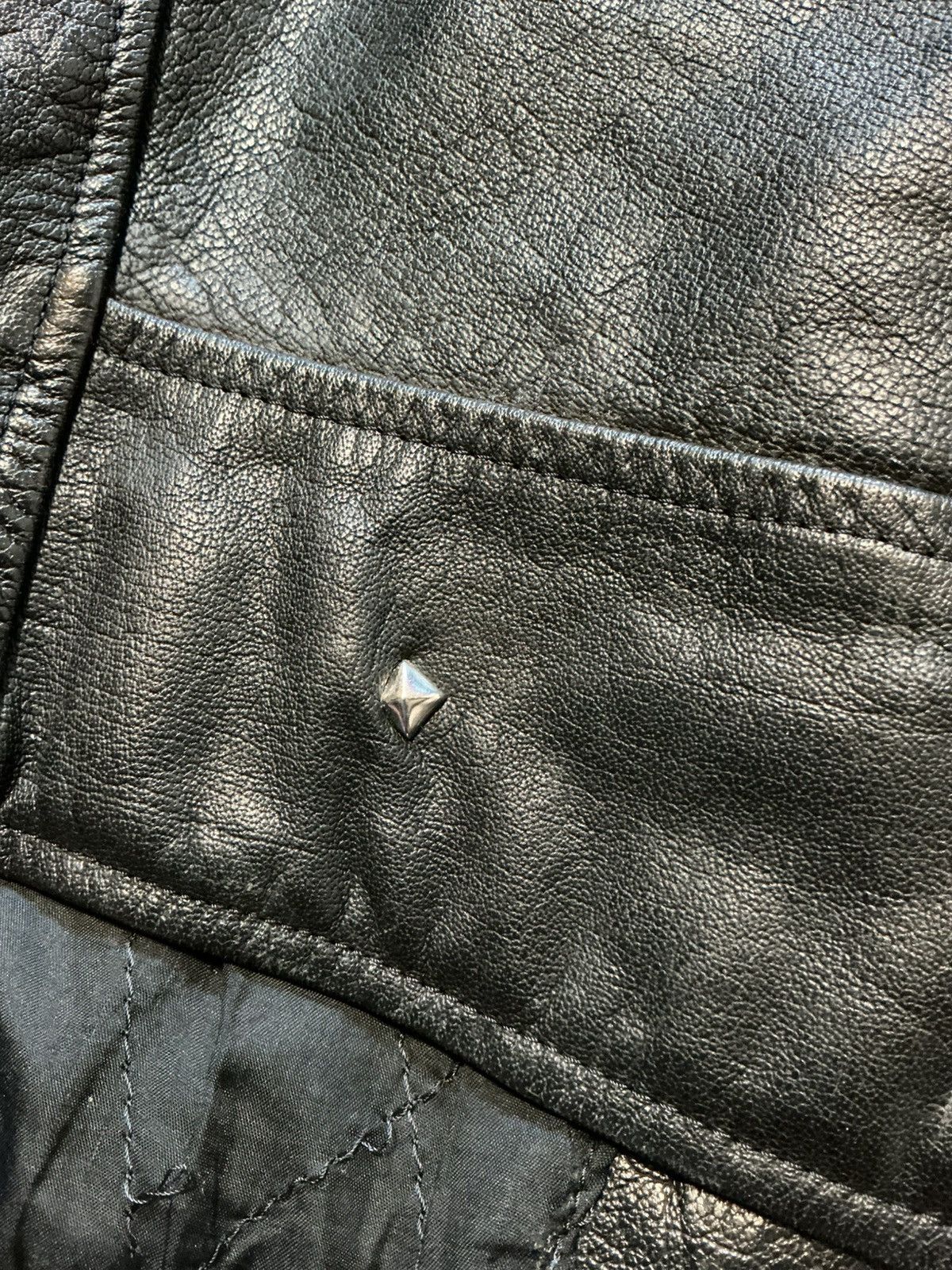 Vintage Vintage Echtes Leder Leather Motorcycle Punk Biker Jacket Size US S / EU 44-46 / 1 - 12 Thumbnail