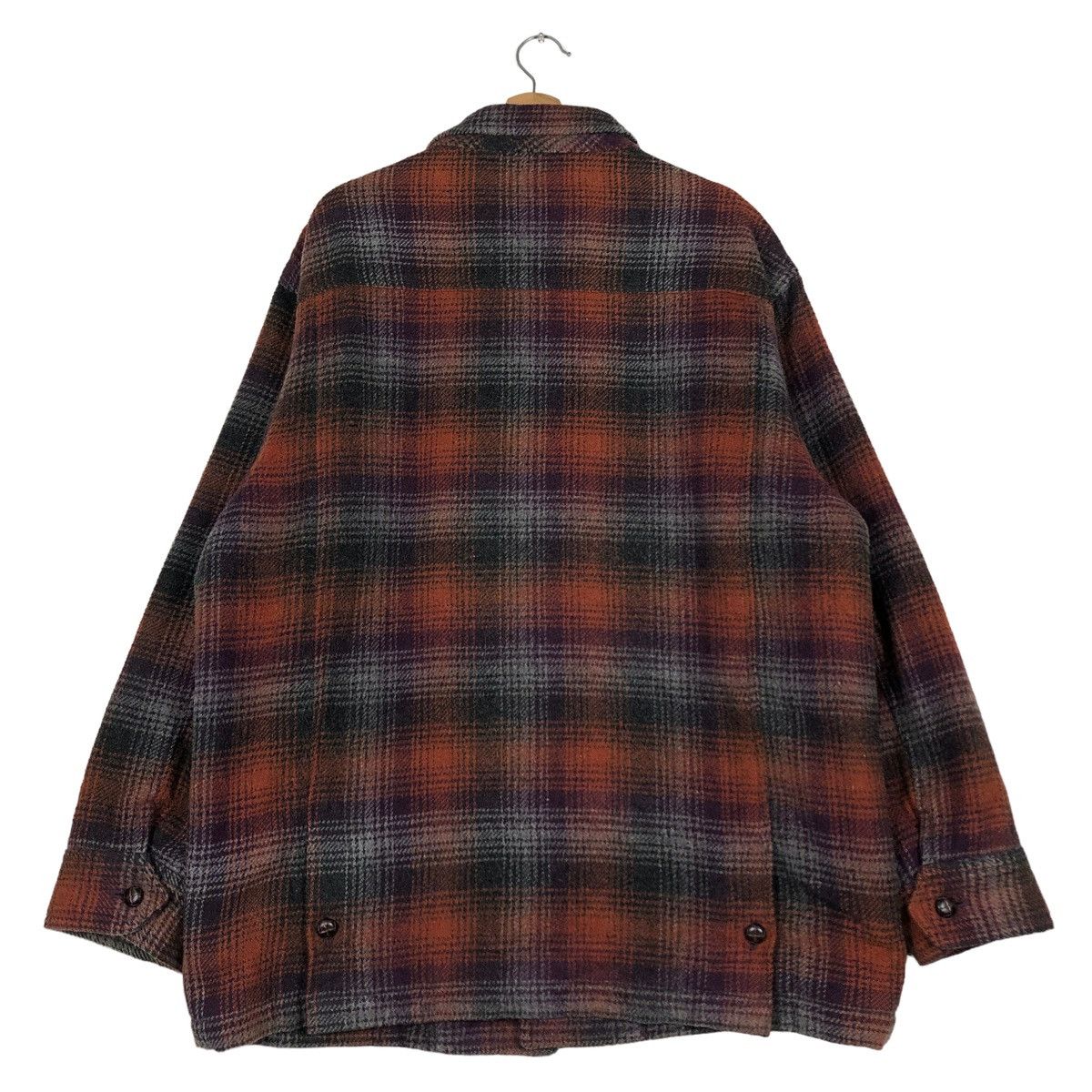 Flannel 🔥VINTAGE WOOL FLANNEL JACKET ZIPPER BE-HOT ISSEY MIYAKE Size US L / EU 52-54 / 3 - 8 Thumbnail