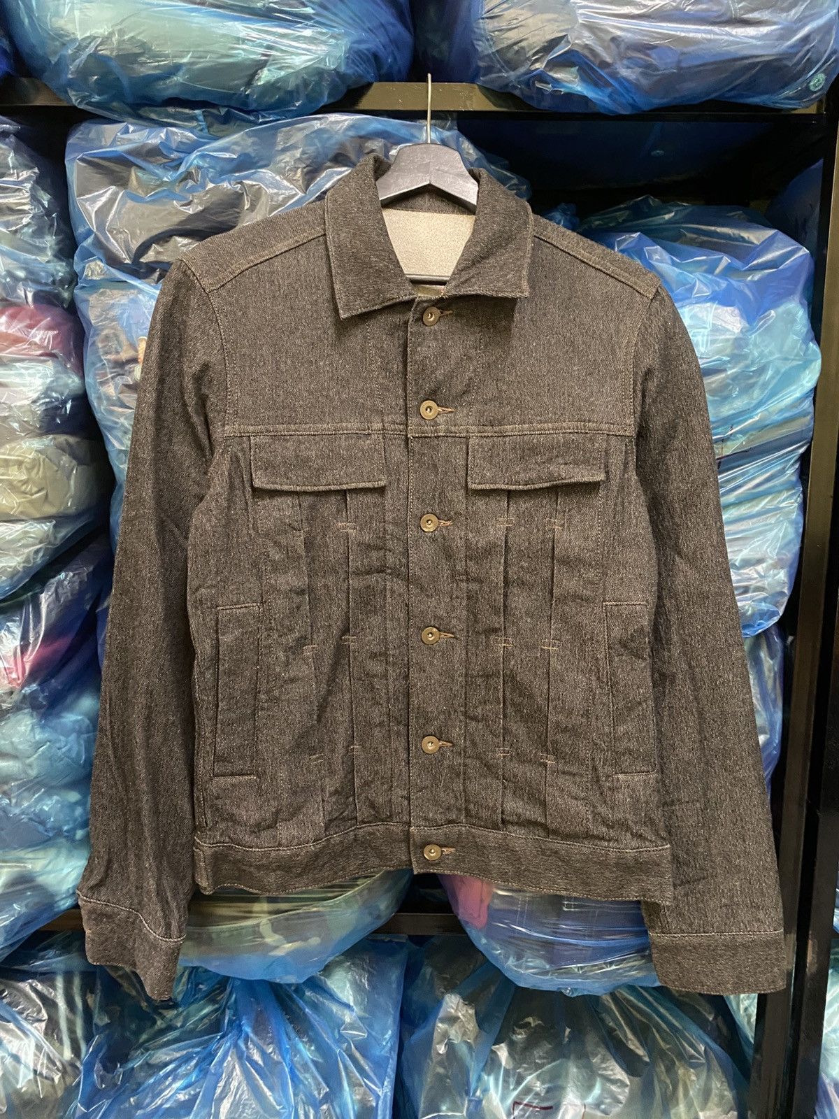 PPFM PPFM Charcoal Gray Denim Workwear Jacket Men’s Size M Size US S / EU 44-46 / 1 - 1 Thumbnail