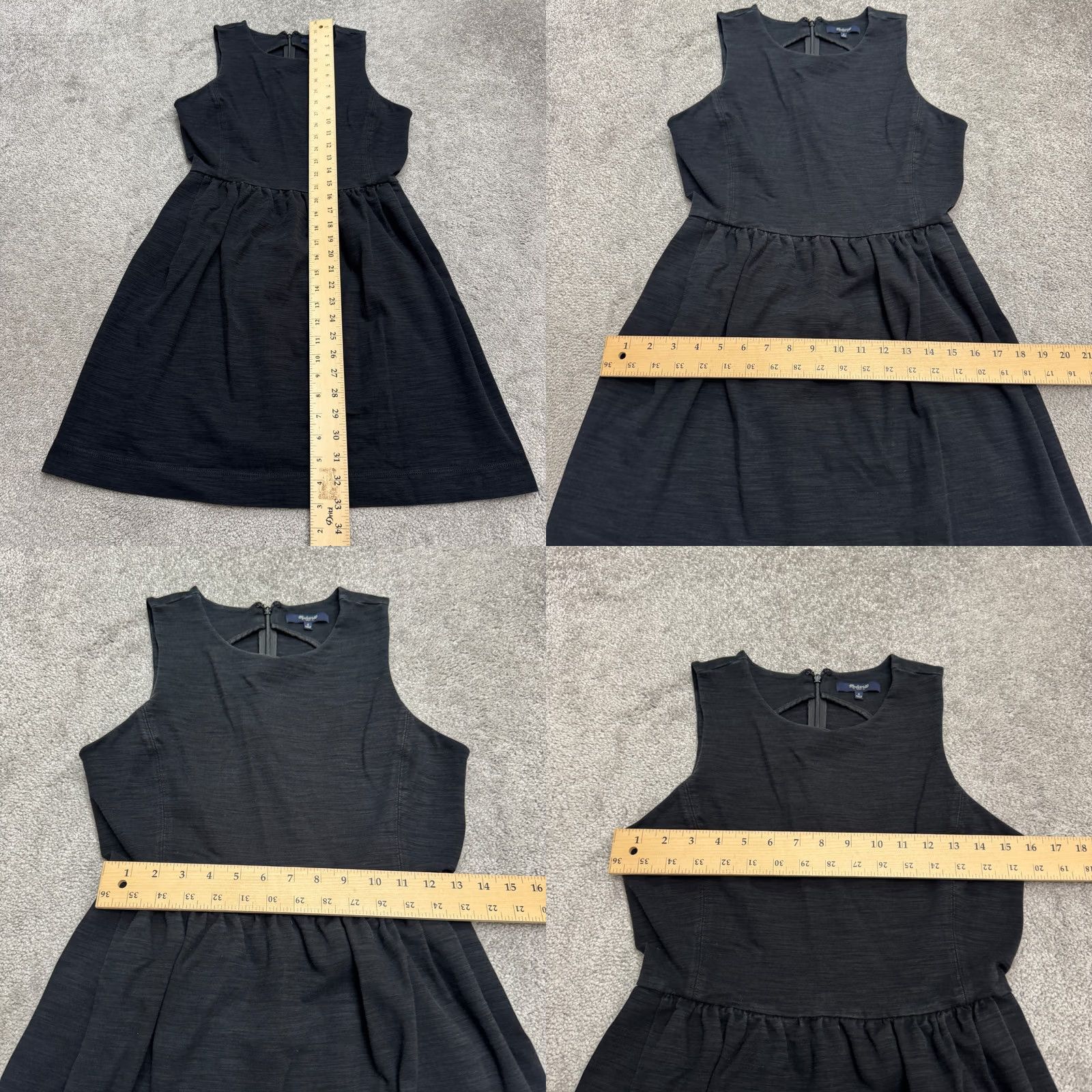 Madewell Madewell Dress Womens S Black Cotton Mini Tank Sleeveless Stretch Size S / US 4 / IT 40 - 8 Thumbnail