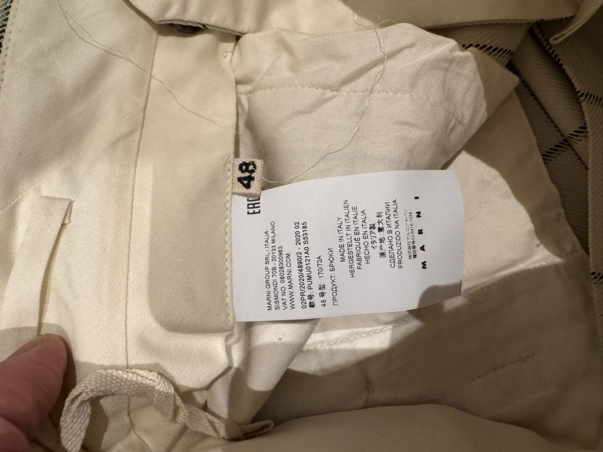 Marni Marni Beige Check Trousers Size 48 Size US 32 / EU 48 - 6 Thumbnail