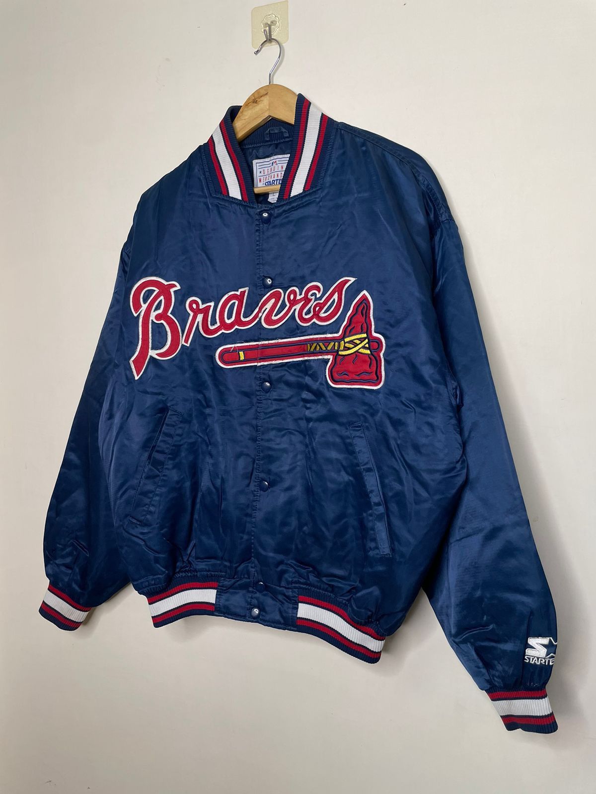 Starter 90s Vintage Braves Starter Jacket Size US L / EU 52-54 / 3 - 1 Thumbnail
