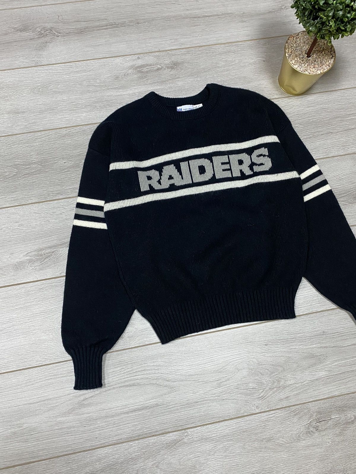 NFL VINTAGE Cliff Engle 80s LAS VEGAS RAIDERS Sweater Size US M / EU 48-50 / 2 - 2 Thumbnail