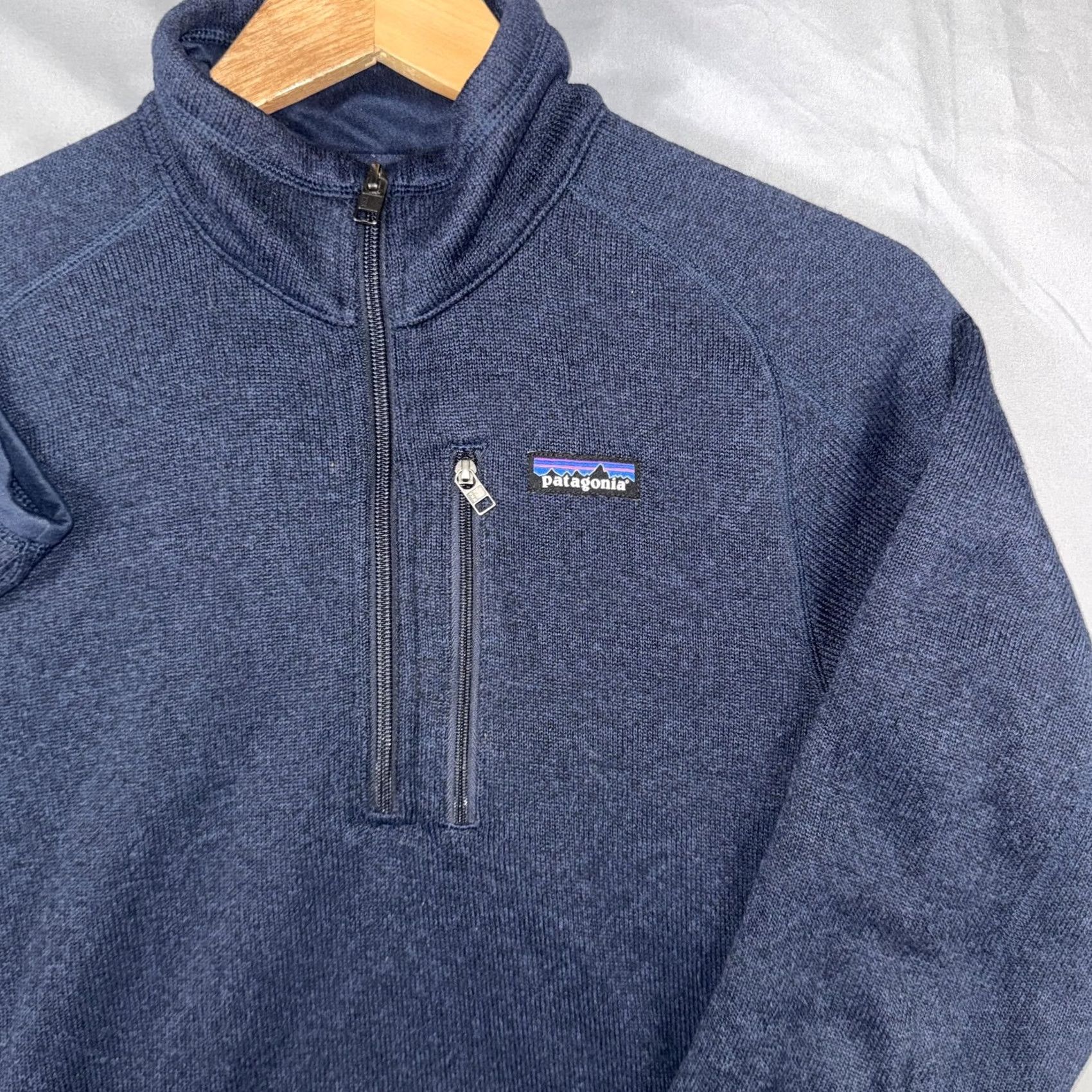Patagonia Patagonia Pullover Hoodie Mens Small Blue 1/4 Zip Fleece Hiking Regular Fit Raglan Sleeve Mock Neck Pocket Size US S / EU 44-46 / 1 - 6 Thumbnail