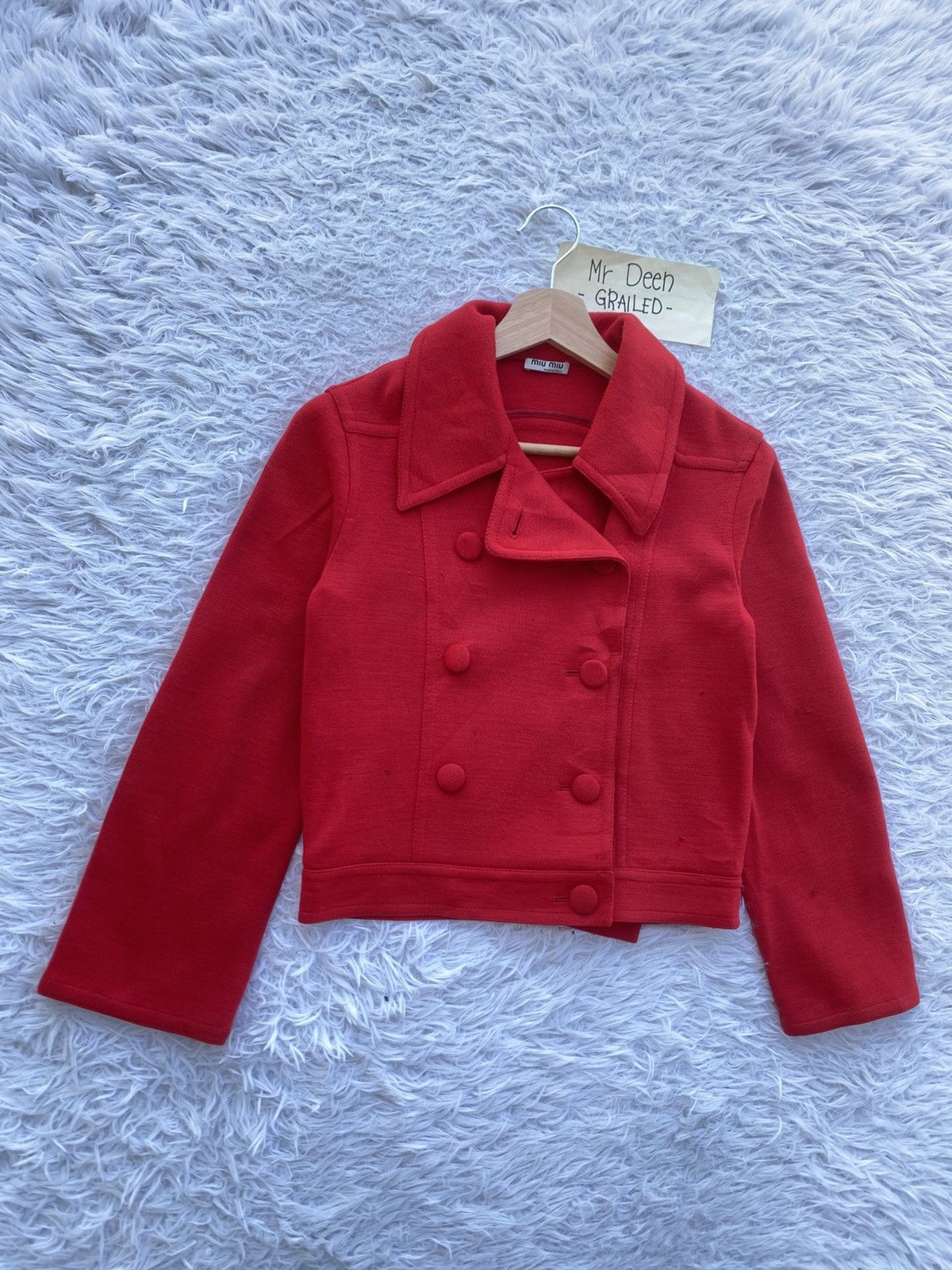 Miu Miu Rare Vintage Miu Miu Cherry Red Cropped Jacket Size S / US 4 / IT 40 - 2 Thumbnail