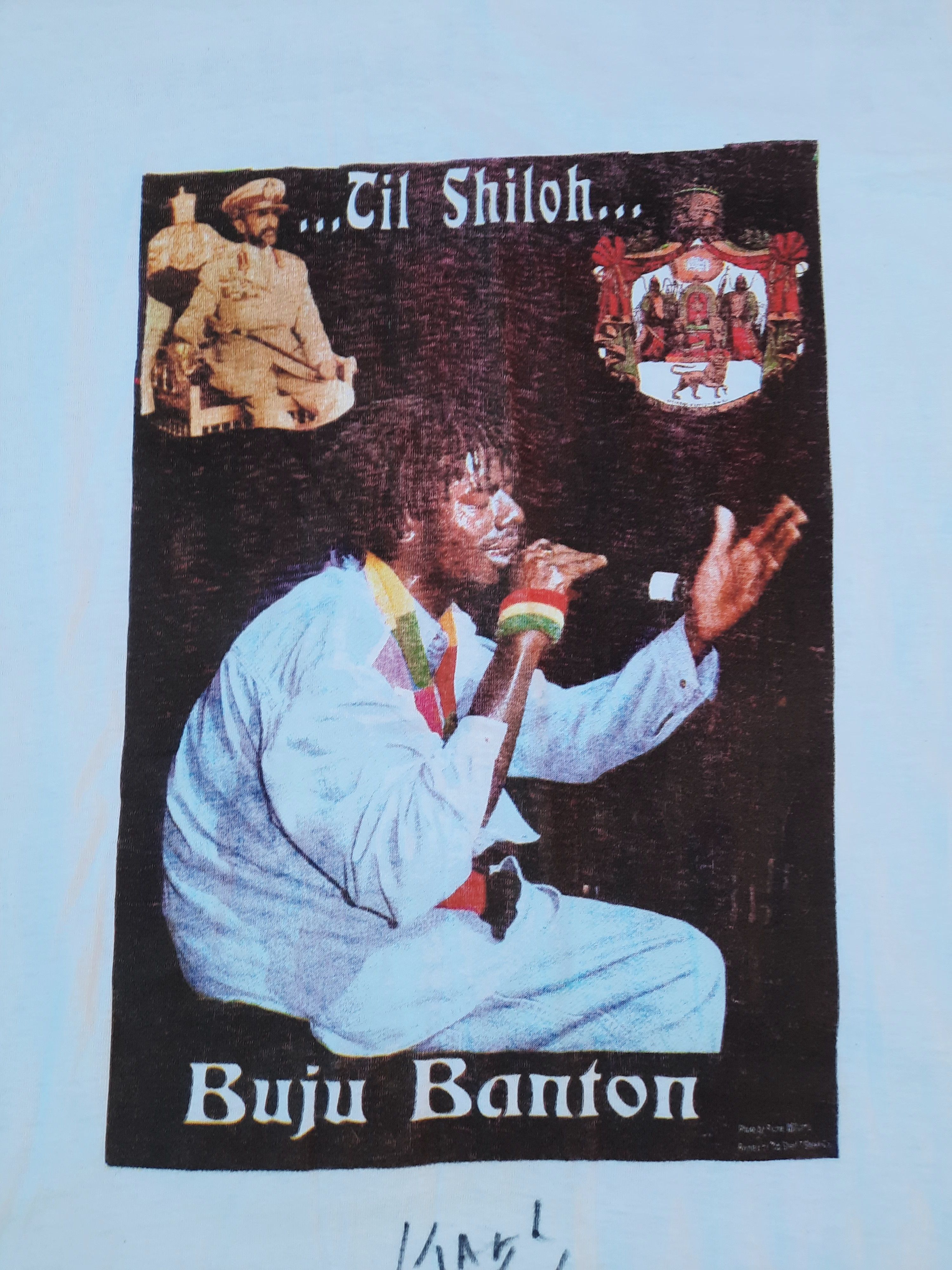 Band Tees 90s Buju Banton Til shiloh USA Dancehall Oneita Signed Rare Size US XL / EU 56 / 4 - 3 Thumbnail