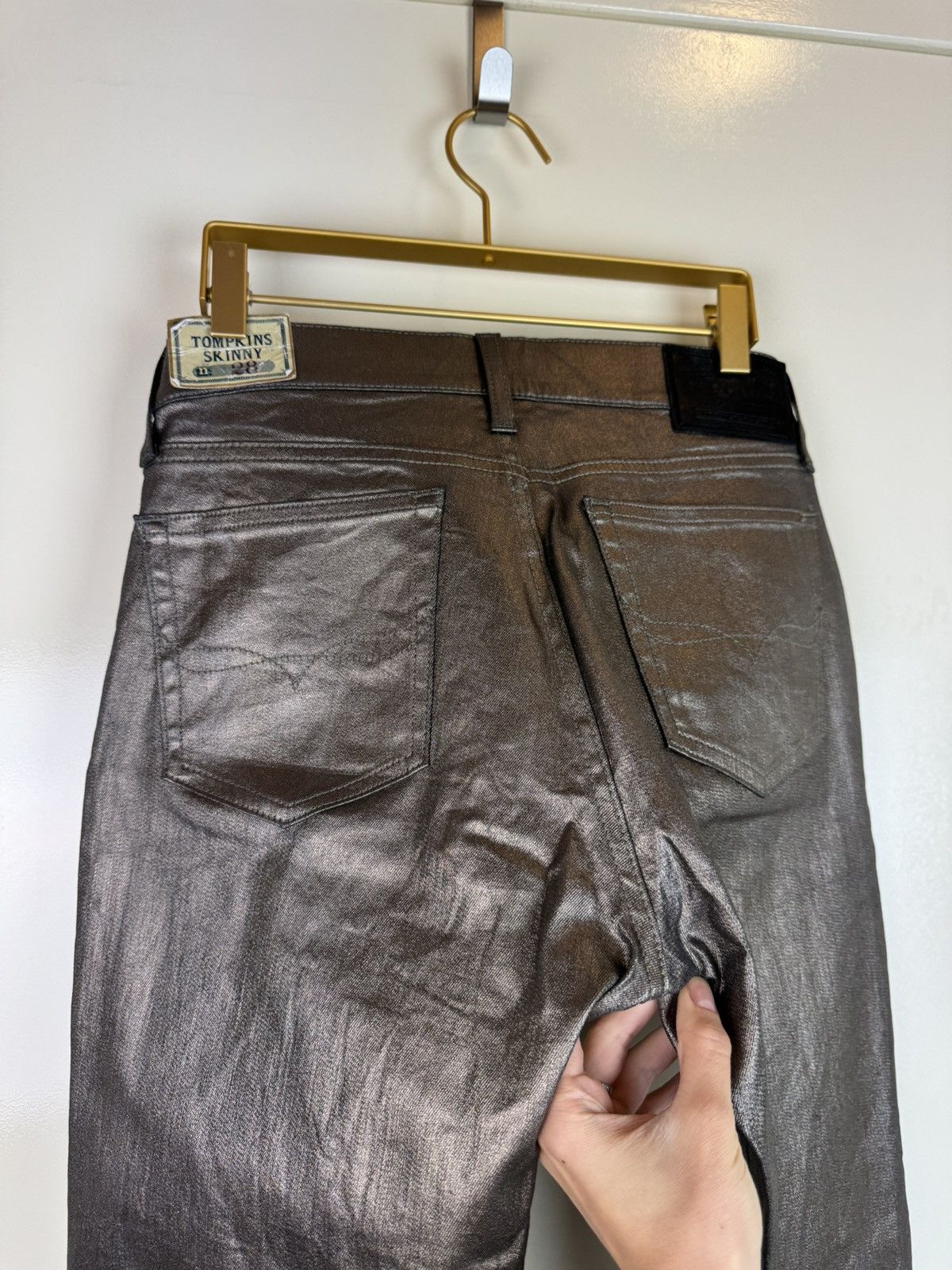 Ralph Lauren Ralph Lauren tompkins skinny metalized rubberized jeans 28 Size 28" / US 6 / IT 42 - 19 Thumbnail
