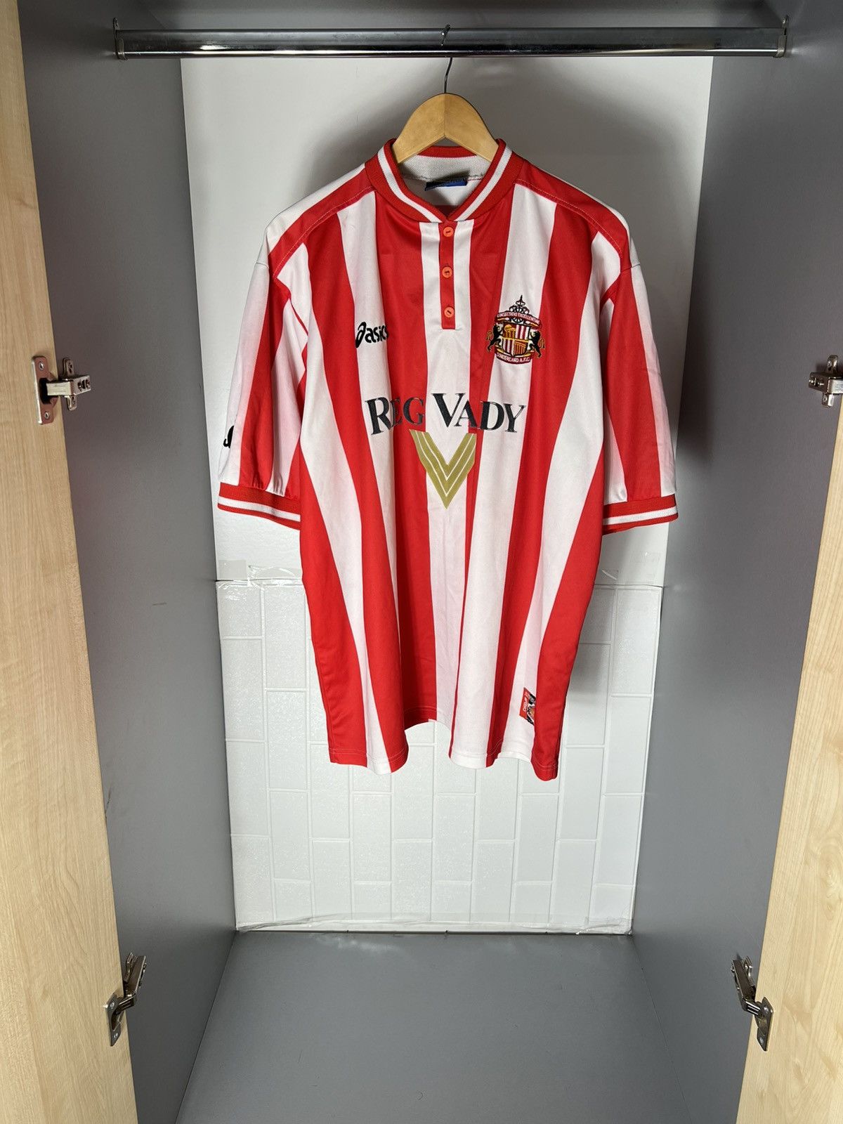 Asics VINTAGE ASICS FC SUNDERLAND ENGLAND SOCCER JERSEY RETRO 90s Size US XXL / EU 58 / 5 - 6 Thumbnail