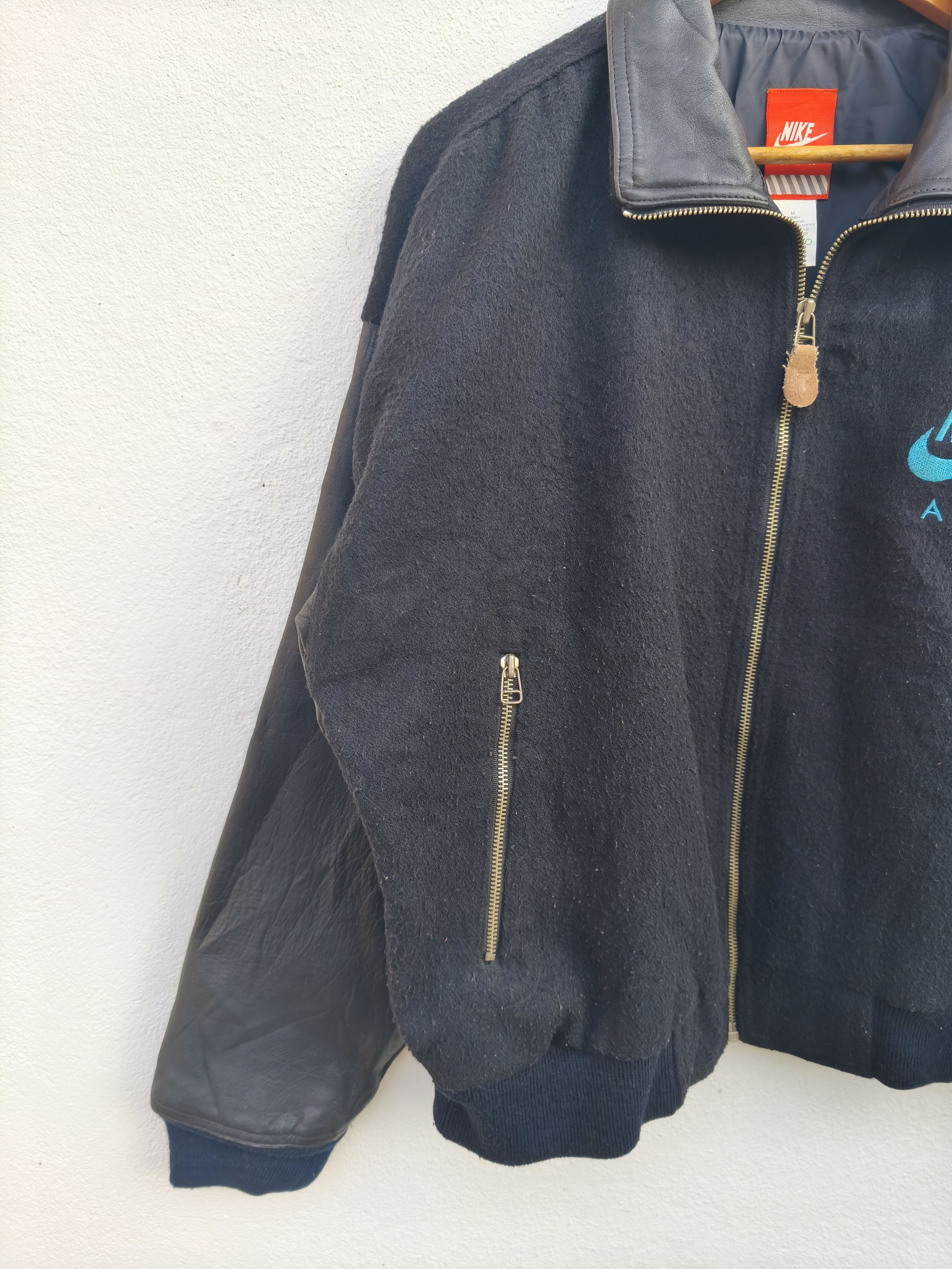 Nike Vintage Nike Jacket Varsity Leather Wool Nike Air Letterman Size US M / EU 48-50 / 2 - 9 Thumbnail