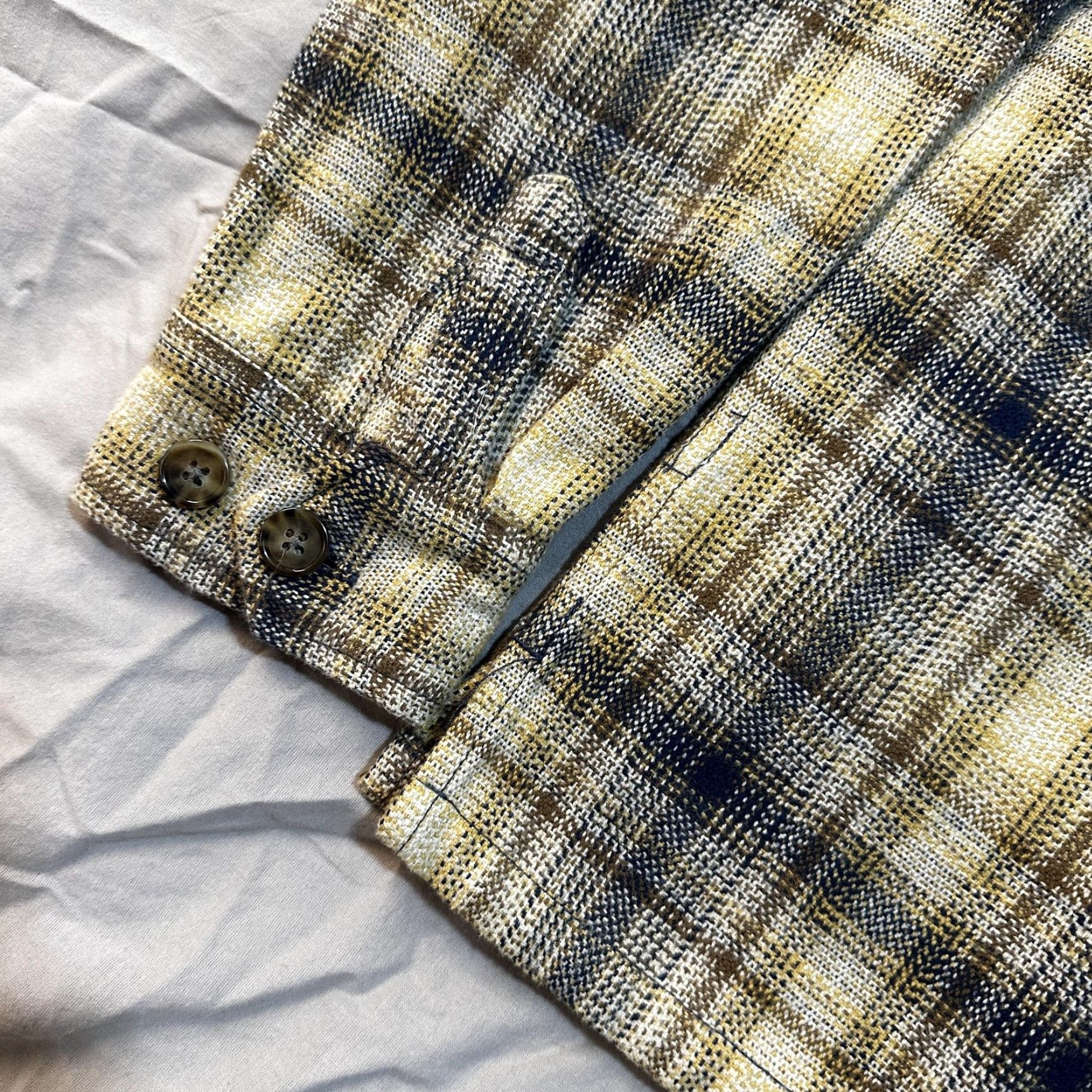 Katin Katin Shiloh Flannel Shirt Mens Medium Brown Blue Plaid Button Up Shacket Size US M / EU 48-50 / 2 - 6 Thumbnail