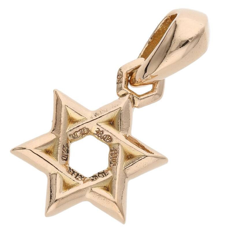 image of Chrome Hearts Gold Star Of Davis Charm, Men's