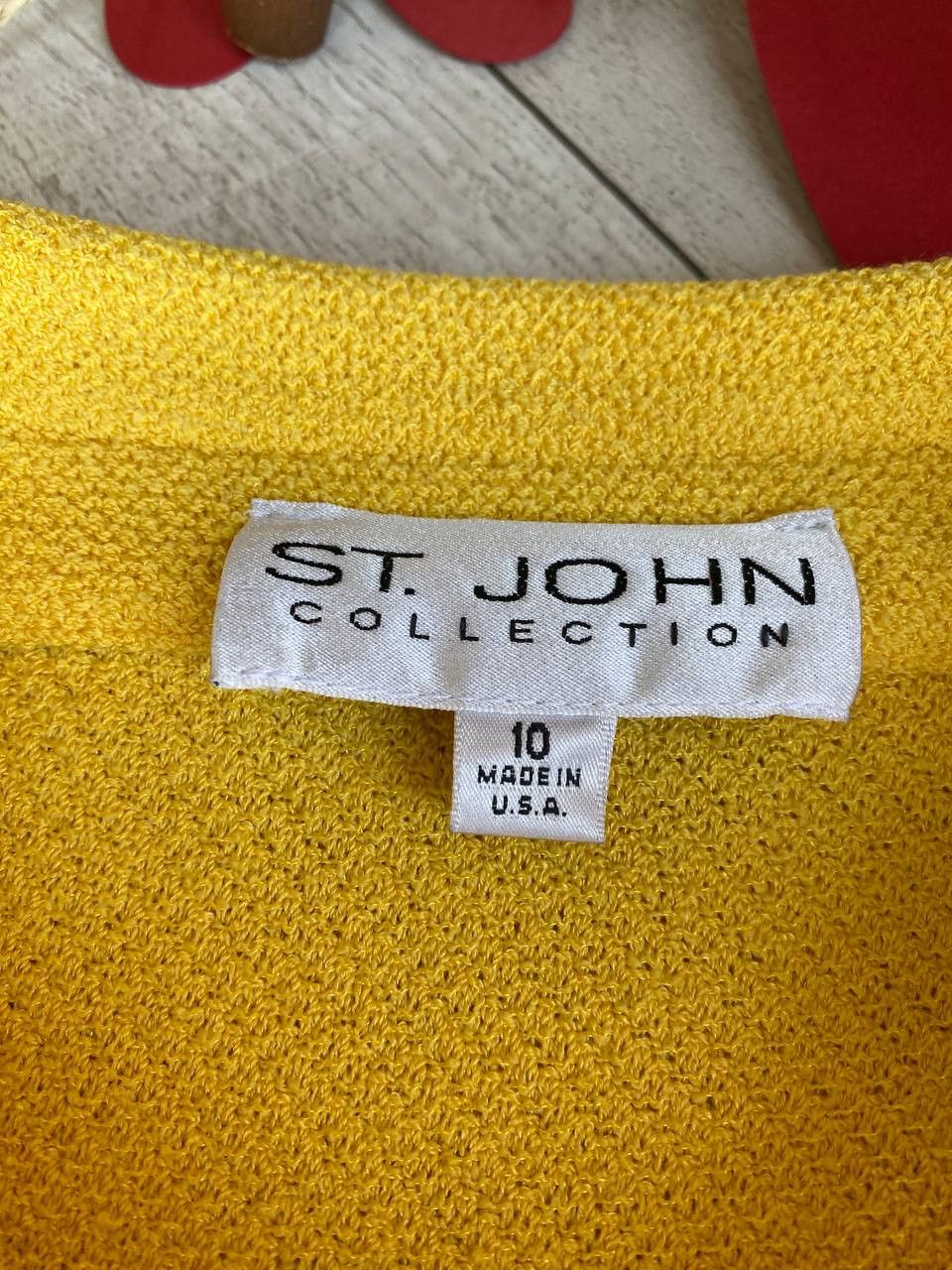 St. John St. John Collection Yellow Button-Up Jacket Size L / US 10 / IT 46 - 7 Thumbnail