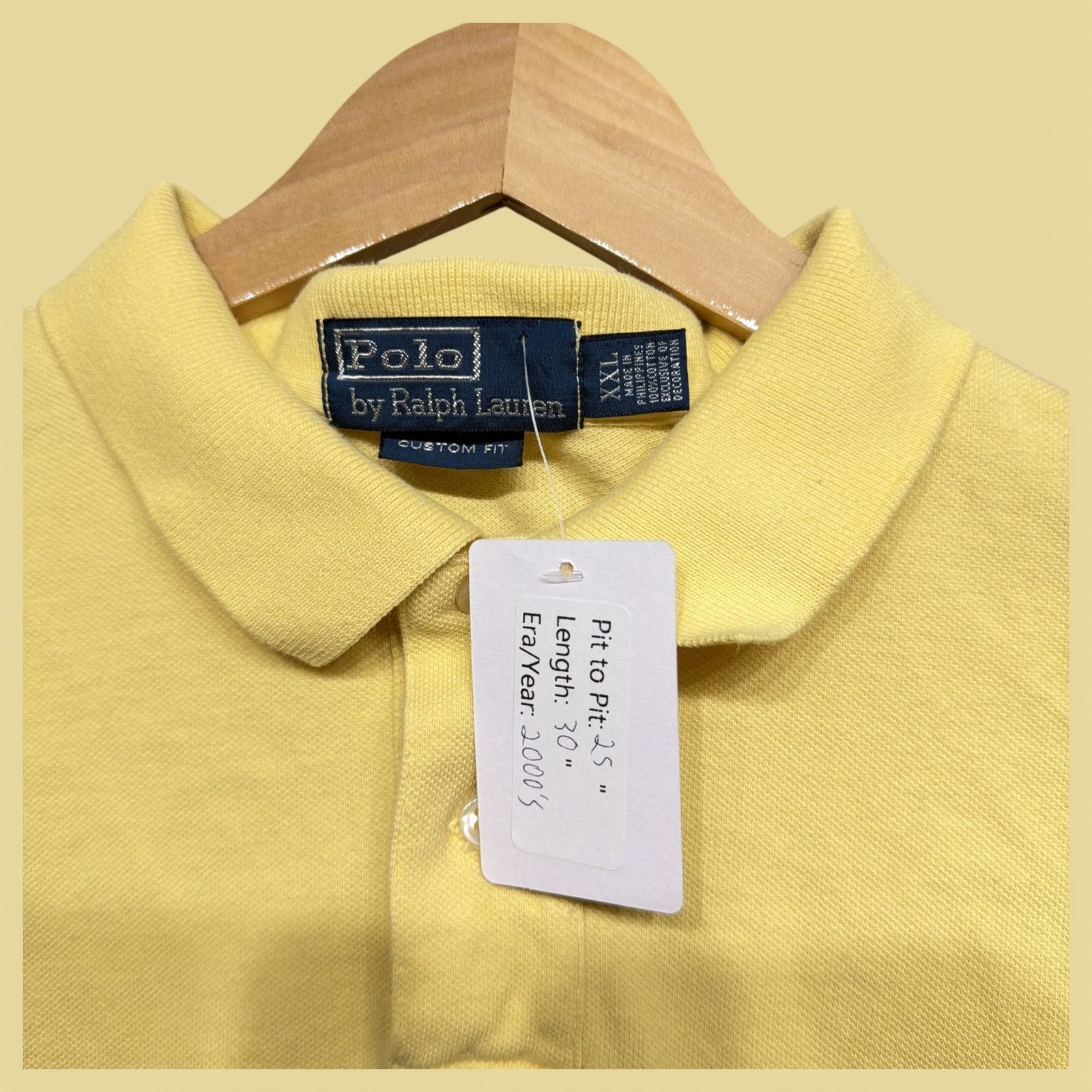 Polo Ralph Lauren Vintage Polo Ralph Lauren 2000s Yellow Polo Shirt Size XXL Size US XXL / EU 58 / 5 - 3 Thumbnail