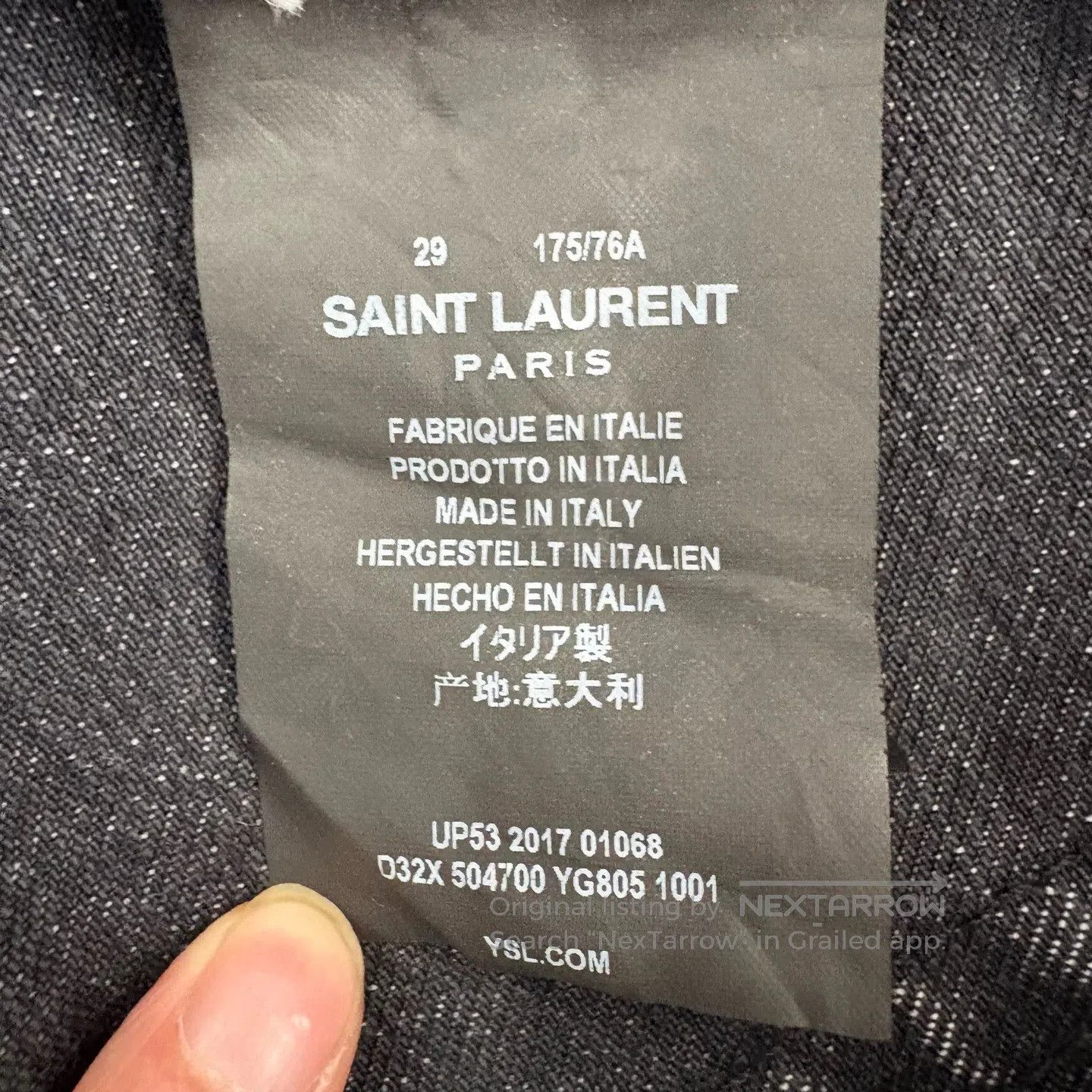 Saint Laurent Paris Saint Laurent Paris Sword-cut denim jeans Size 29" - 5 Thumbnail