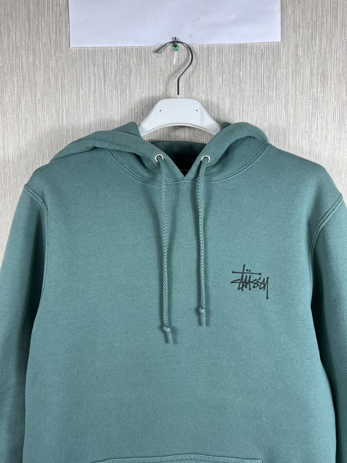 Stussy × Vintage Vintage Stussy basic y2k hoodie sweatshirt sea green rare Size US S / EU 44-46 / 1 - 5 Thumbnail