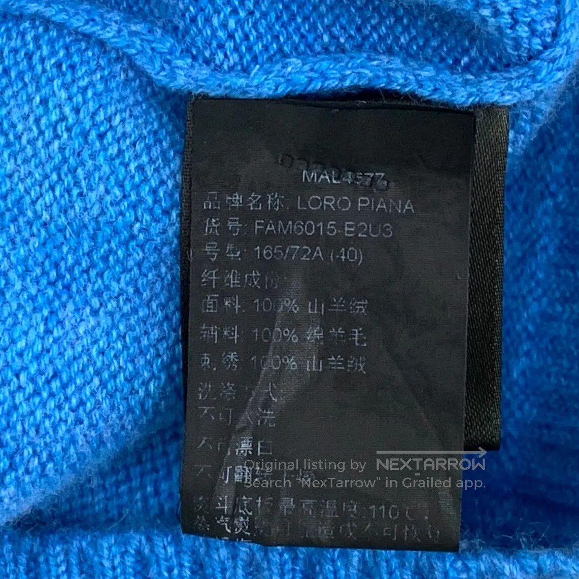Loro Piana Loro Piana Blue snowflake intarsia cashmere round-neck lon Size US L / EU 52-54 / 3 - 7 Thumbnail