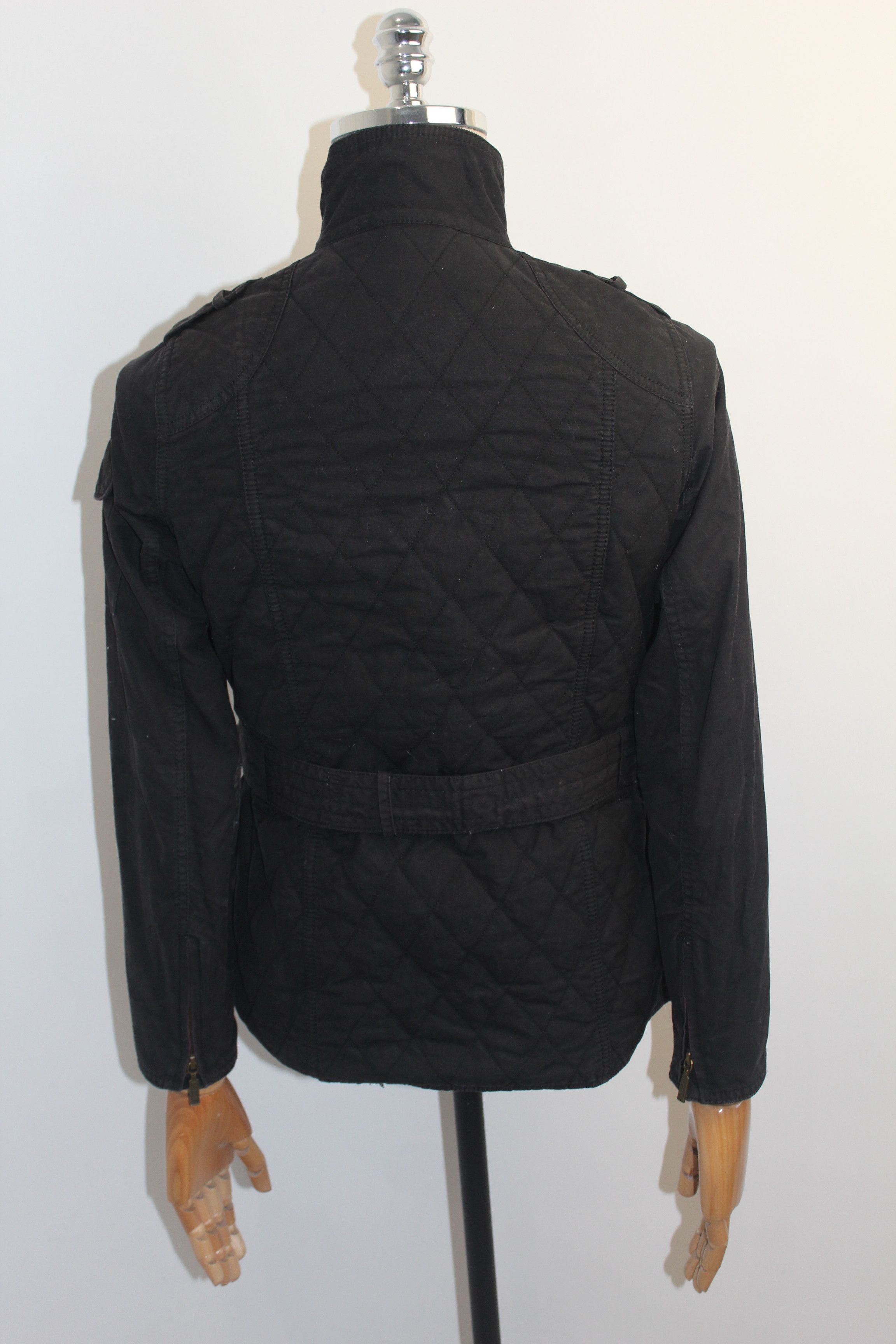Ladies BARBOUR International Black Wax Jacket Size M