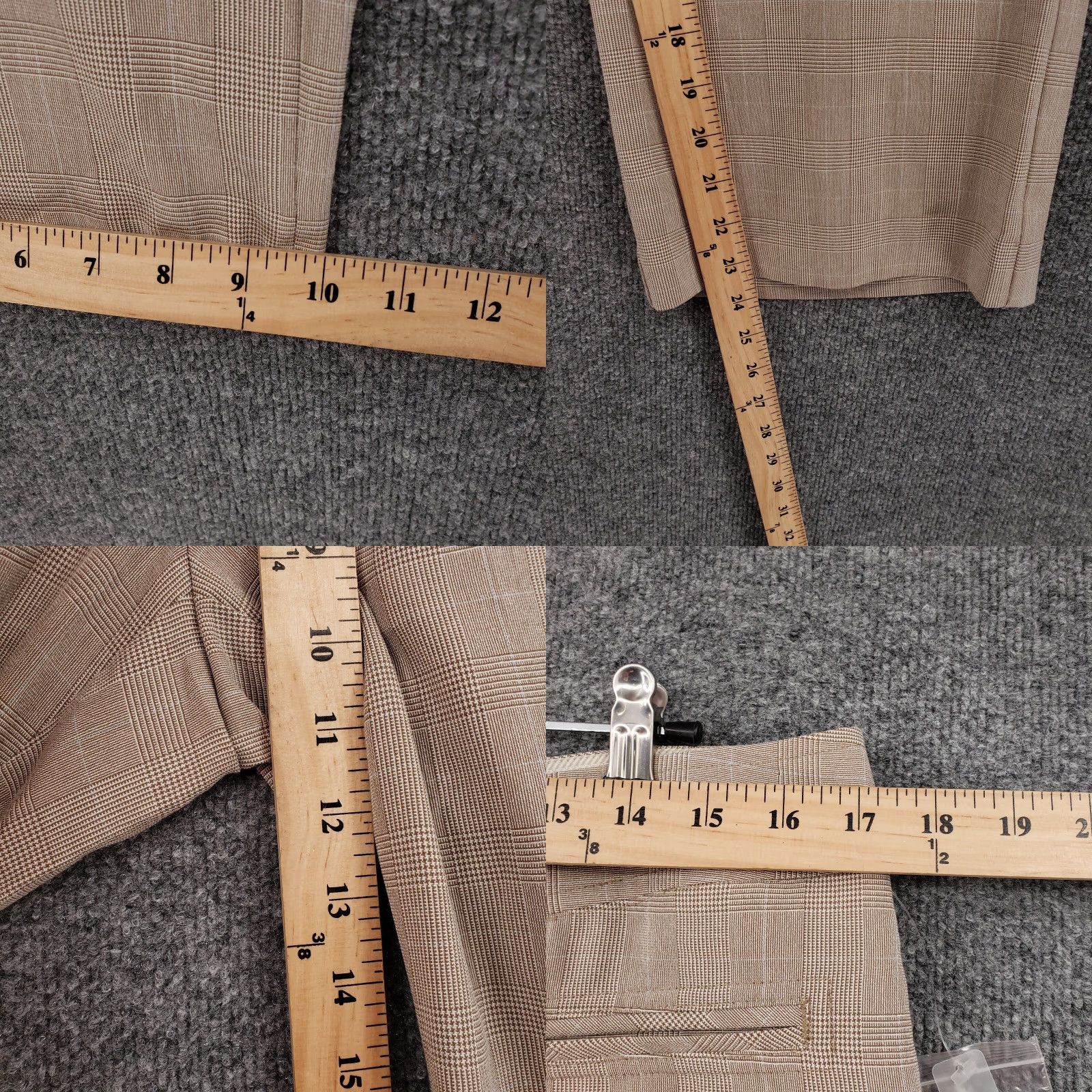 Mossimo Mossimo Pants Womens 10 Beige Crop Low Rise Wide-Leg Modern Fit Glen Plaid NEW Size 32" / US 10 / IT 46 - 8 Thumbnail