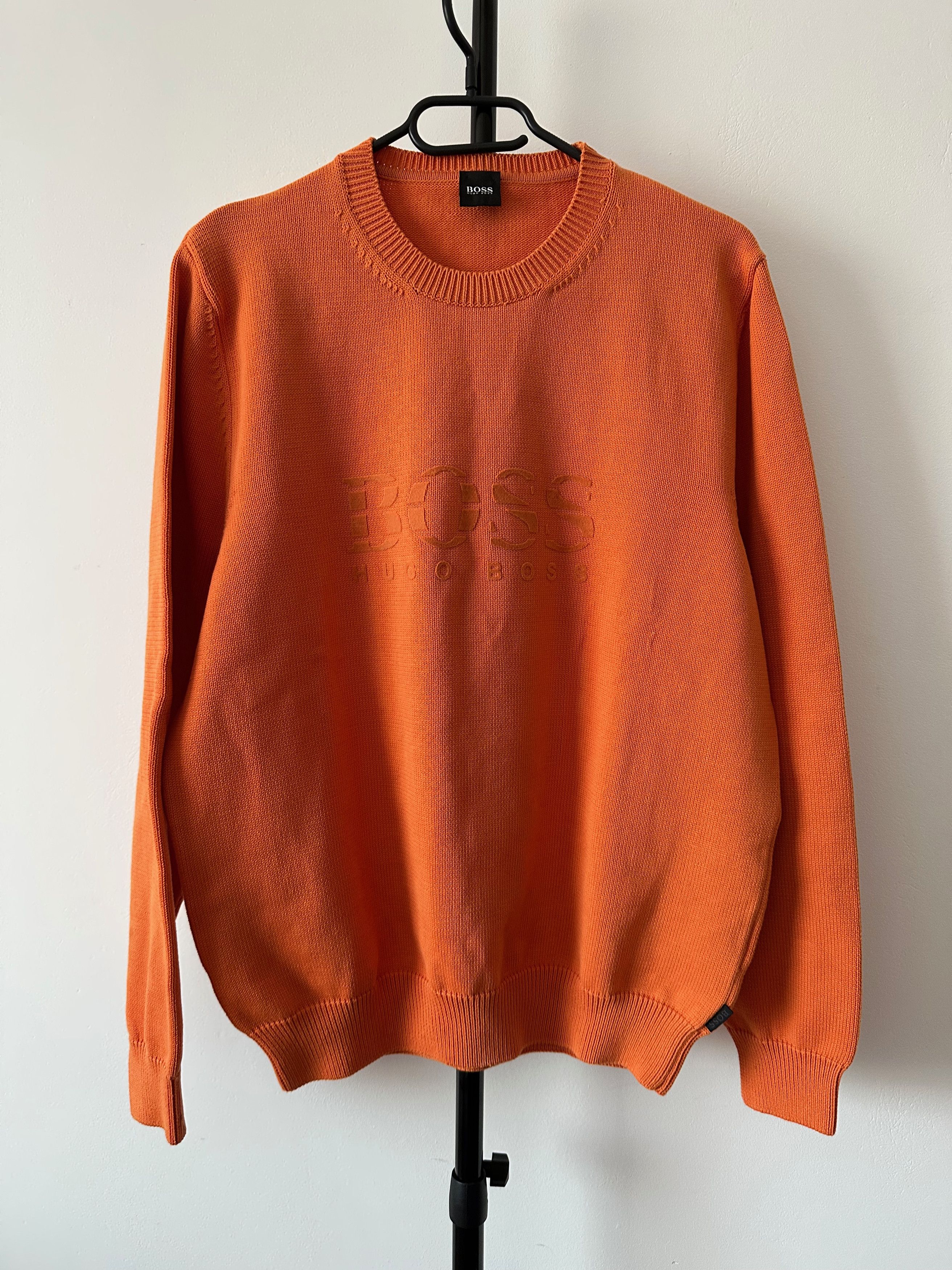 Hugo Boss HUGO BOSS Cromwell Big Logo knit cotton sweater jumper Size US M / EU 48-50 / 2 - 1 Thumbnail