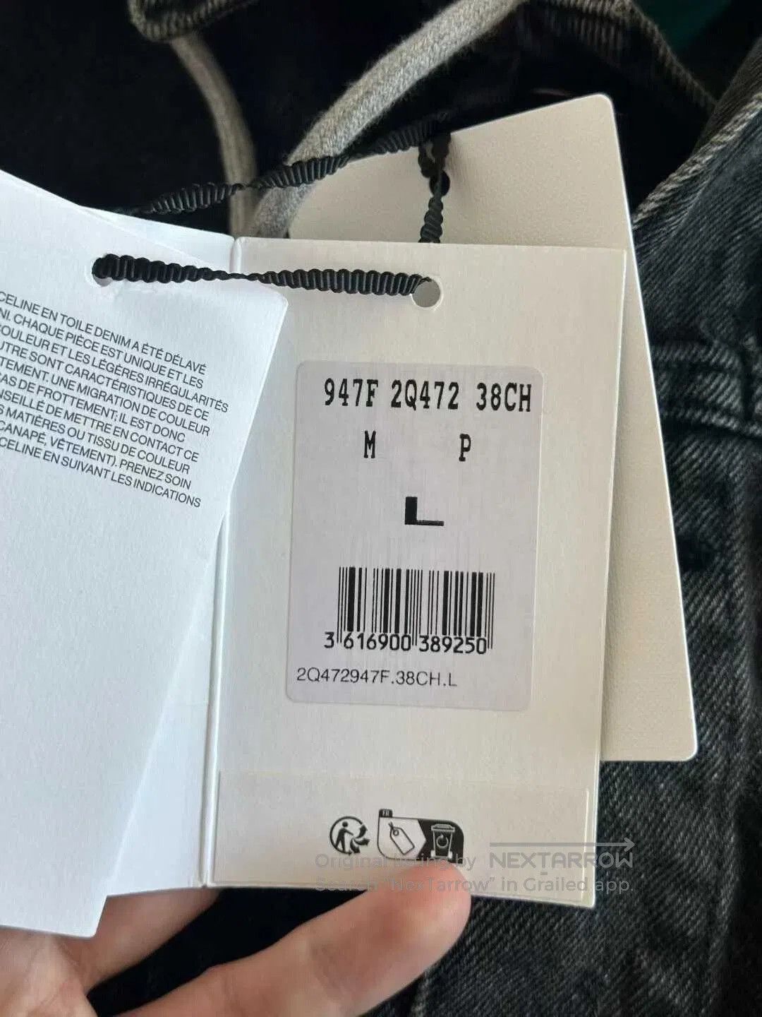 Celine celine gray and black denim jacket with hoodie. Size US L / EU 52-54 / 3 - 3 Thumbnail