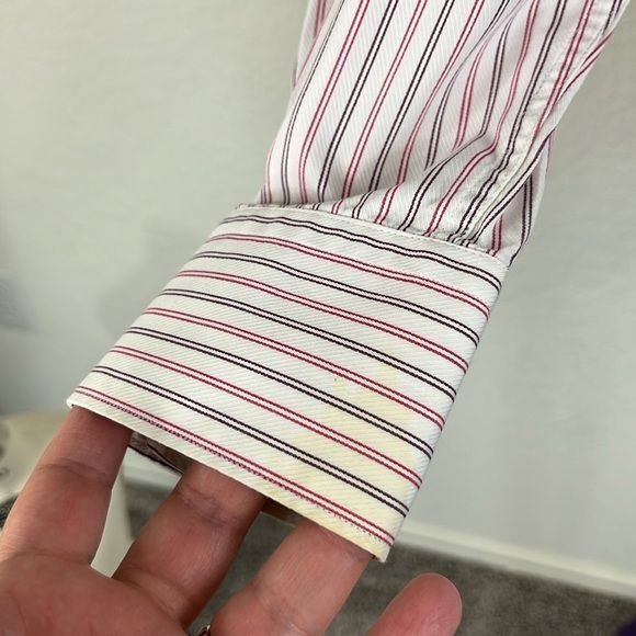 Versace Versace Collection Striped Button Down Embroidered Logo Men' Size US M / EU 48-50 / 2 - 5 Thumbnail