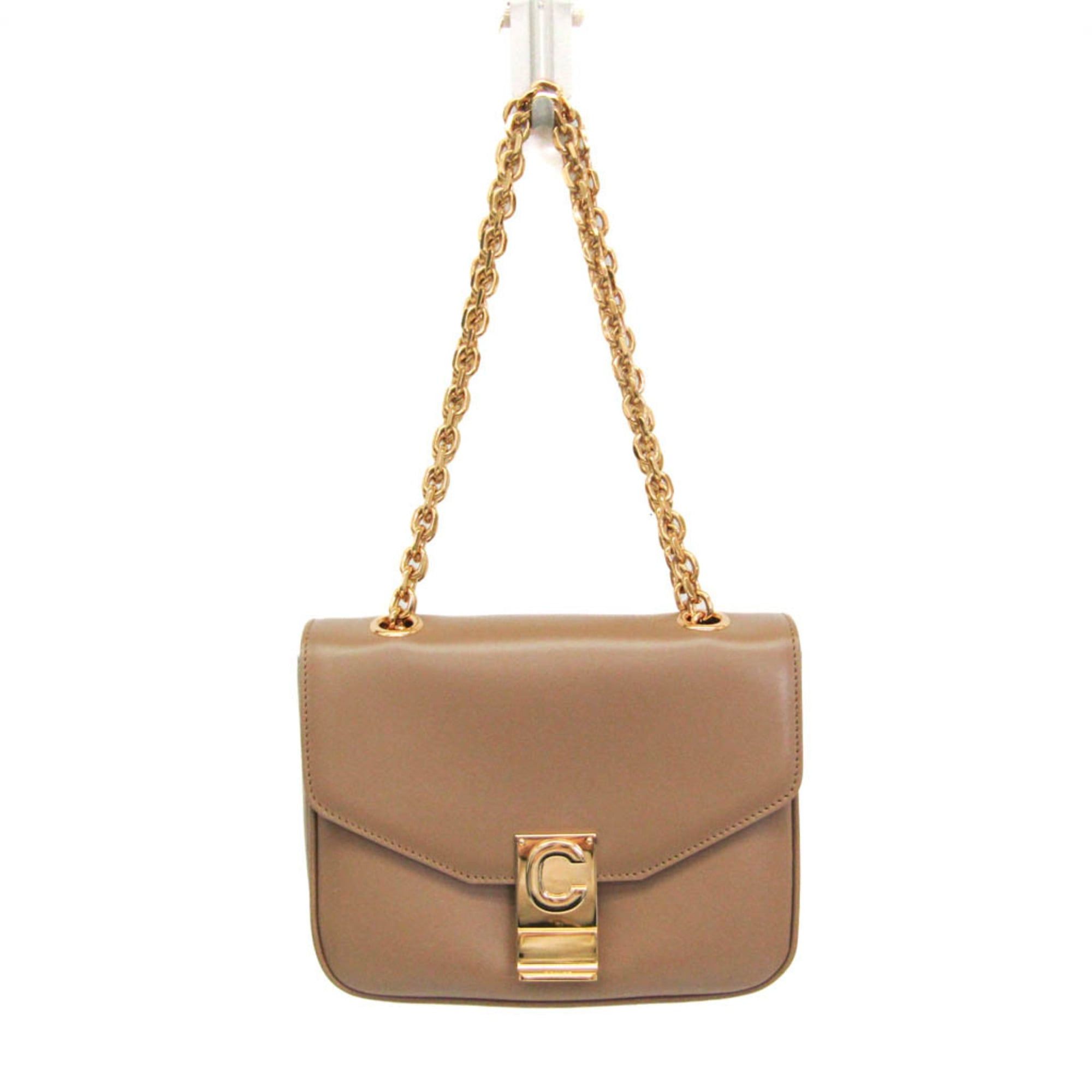 Celine Celine C Small Chain Shoulder Bag 188403 Women's Leather Handbag,Shoulder Bag Light Beige Size ONE SIZE - 1 Thumbnail