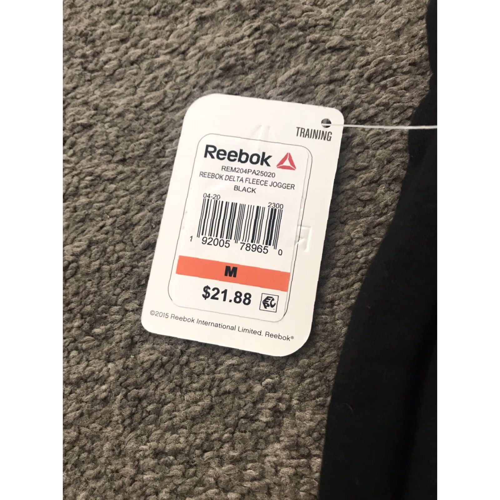 Reebok Reebok Slim Fit Delta Fleece Jogger Pants Black M mens Size US 31 - 2 Thumbnail