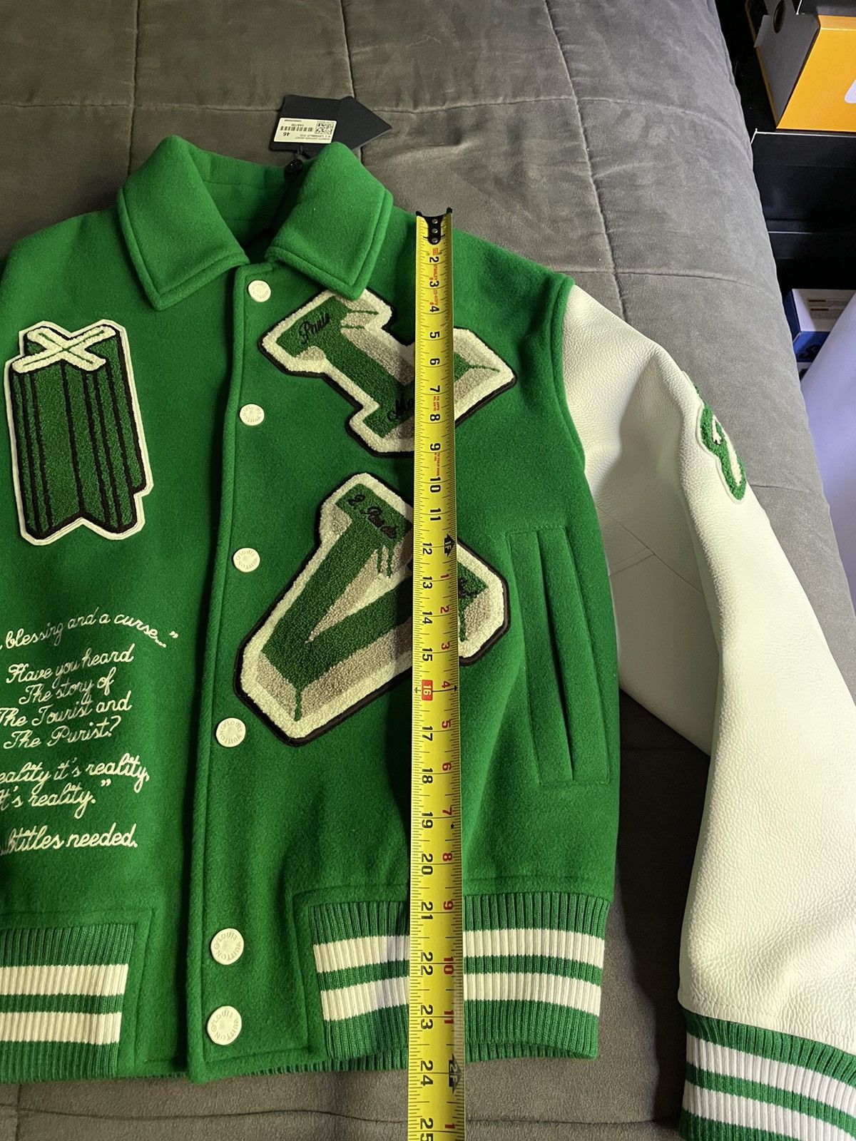 Louis Vuitton Louis Vuitton Green Patches Purist v. Tourist Varsity Jacket Size US S / EU 44-46 / 1 - 9 Thumbnail