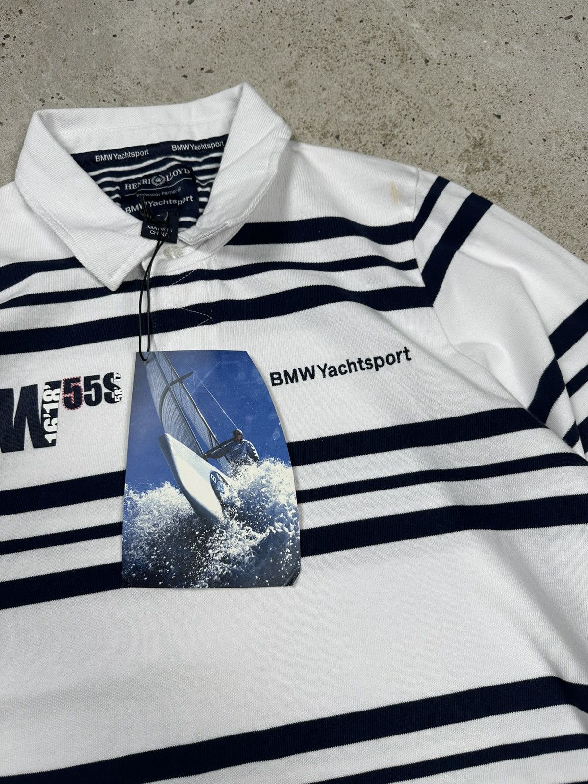 BMW BMW Yachting Sport Racing Striped Rugby Polo Long Sleeve Tee Size US S / EU 44-46 / 1 - 5 Thumbnail