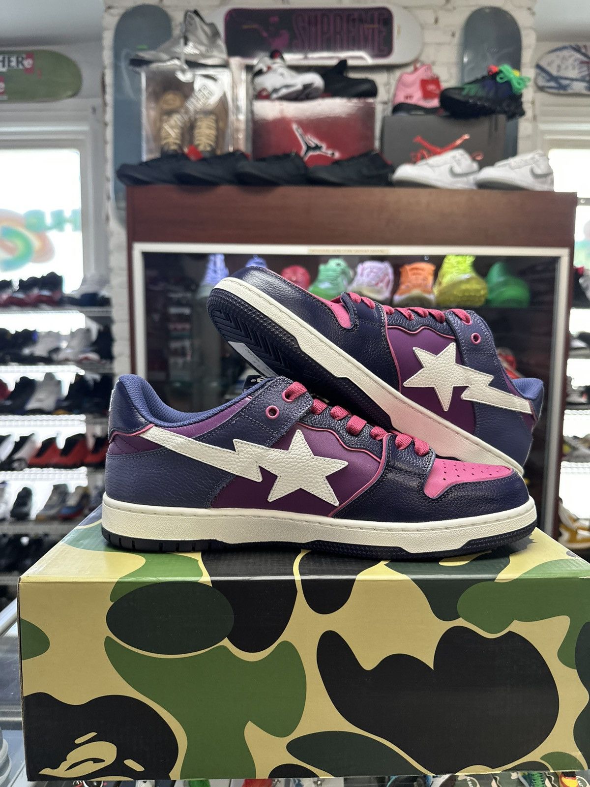 Bape Bape Skatestas ‘Purple/Pink’ Size US 12 / EU 45 - 2 Thumbnail