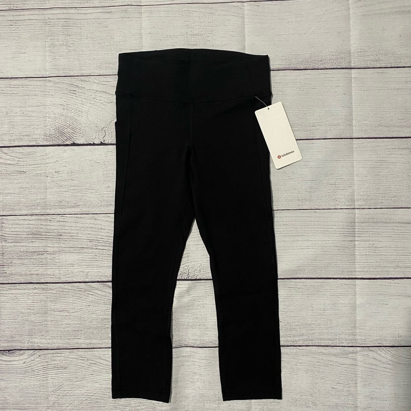 Lululemon Lululemon Wunder Under Crop III Nimbus Battleship Sz 6