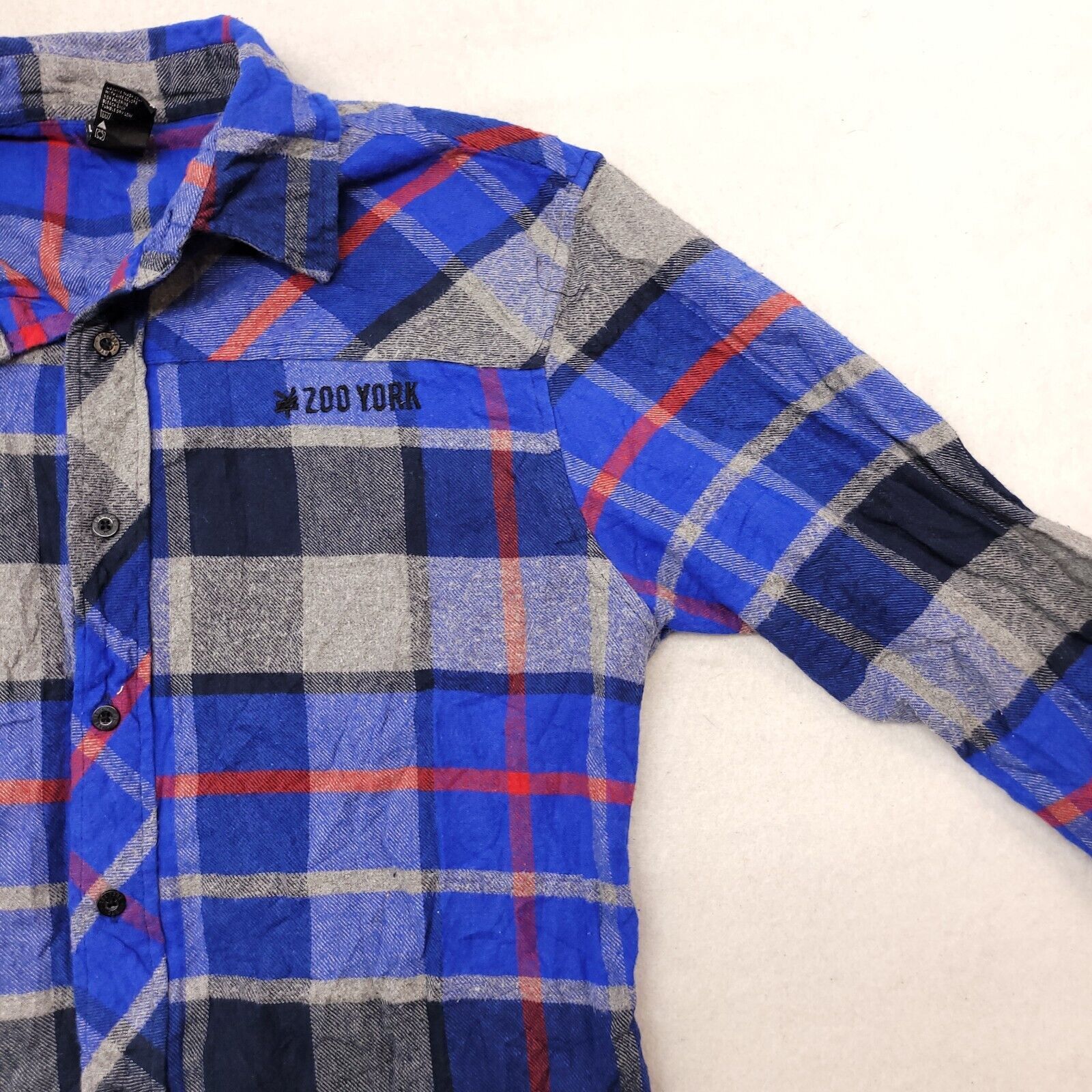 Zoo York Zoo York Madras Flannel Shirt Mens Size Large L Blue Black Size US L / EU 52-54 / 3 - 5 Thumbnail