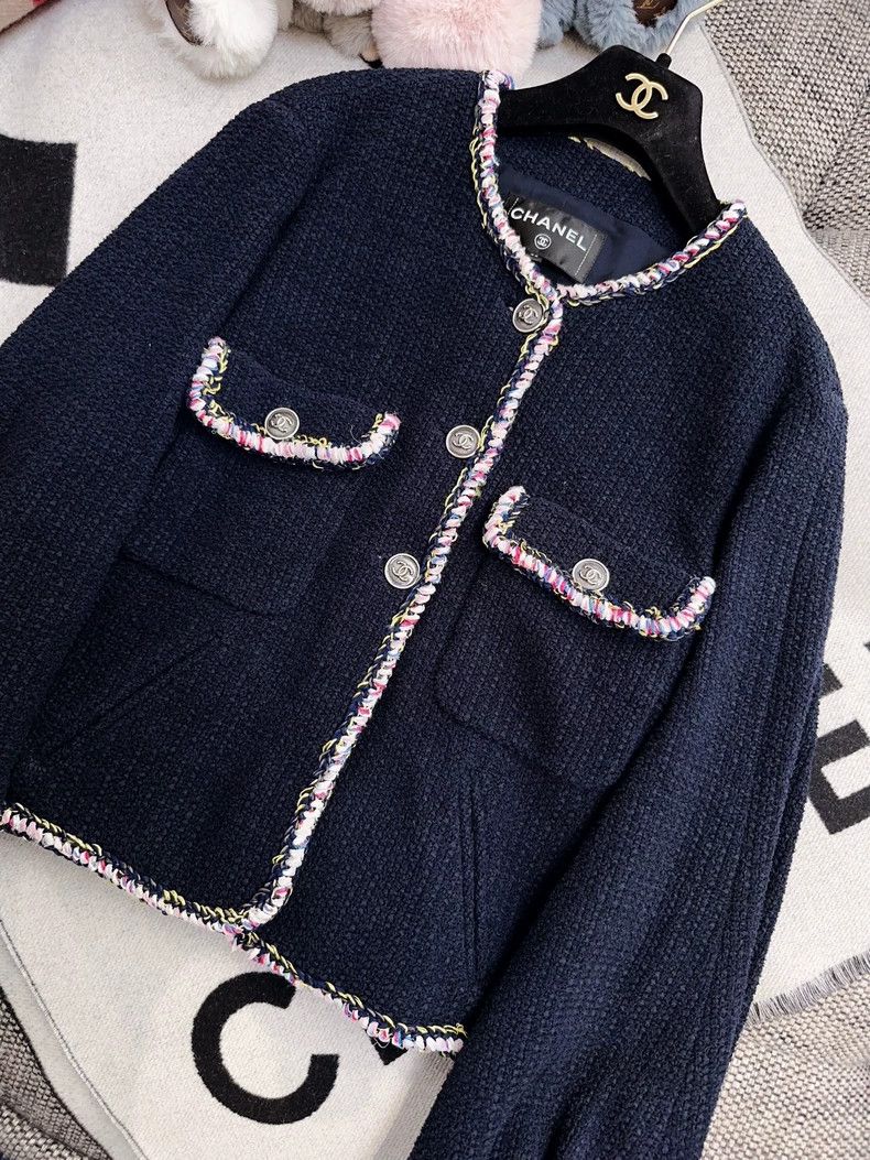 Chanel Chanel 21P dark blue colorful rolled edge two-pocket lante Size XS / US 0-2 / IT 36-38 - 8 Thumbnail