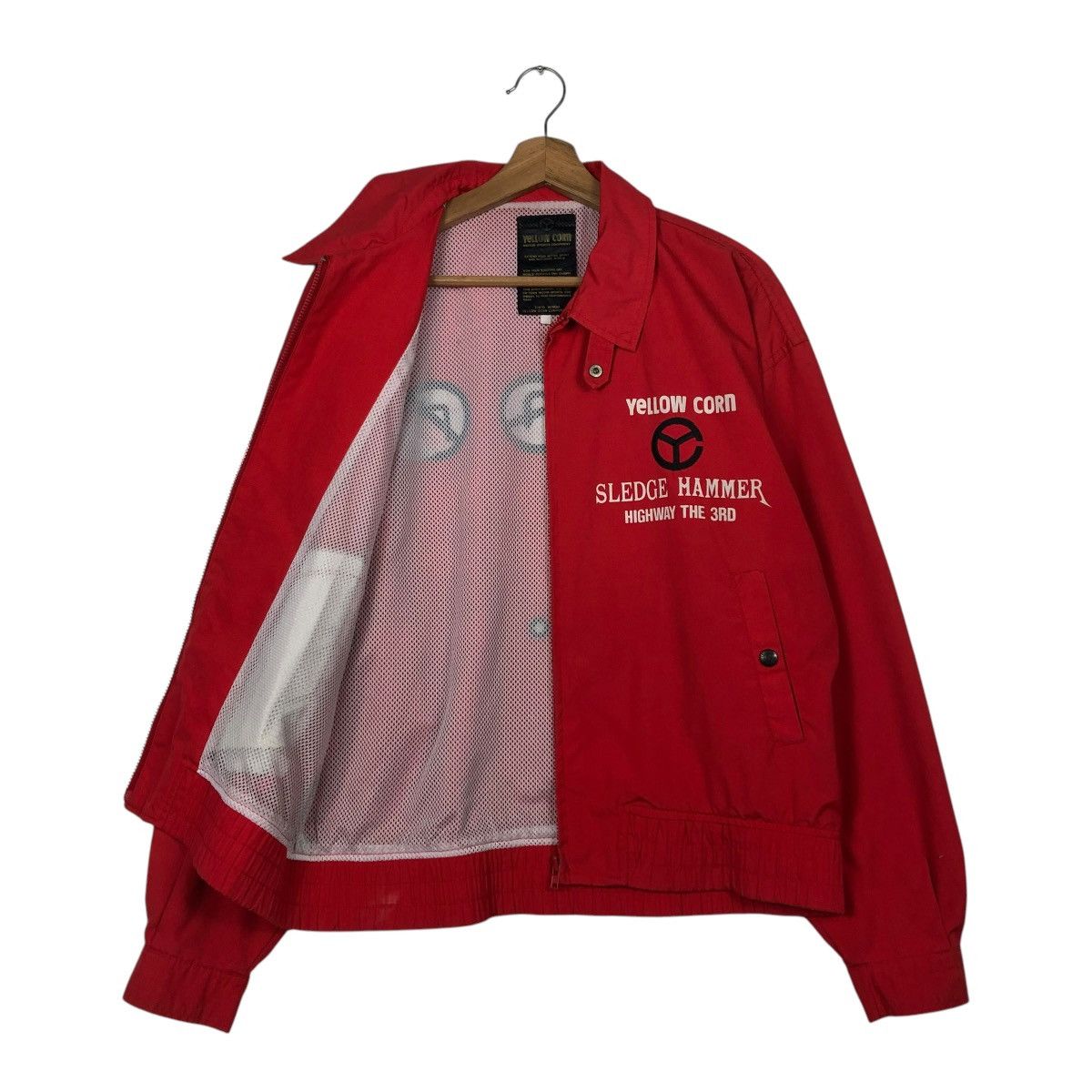 YELLOW CORN VINTAGE RACING JACKET YELLOW CORN BIG LOGO SPELL OUT KADOYA Size US L / EU 52-54 / 3 - 13 Thumbnail