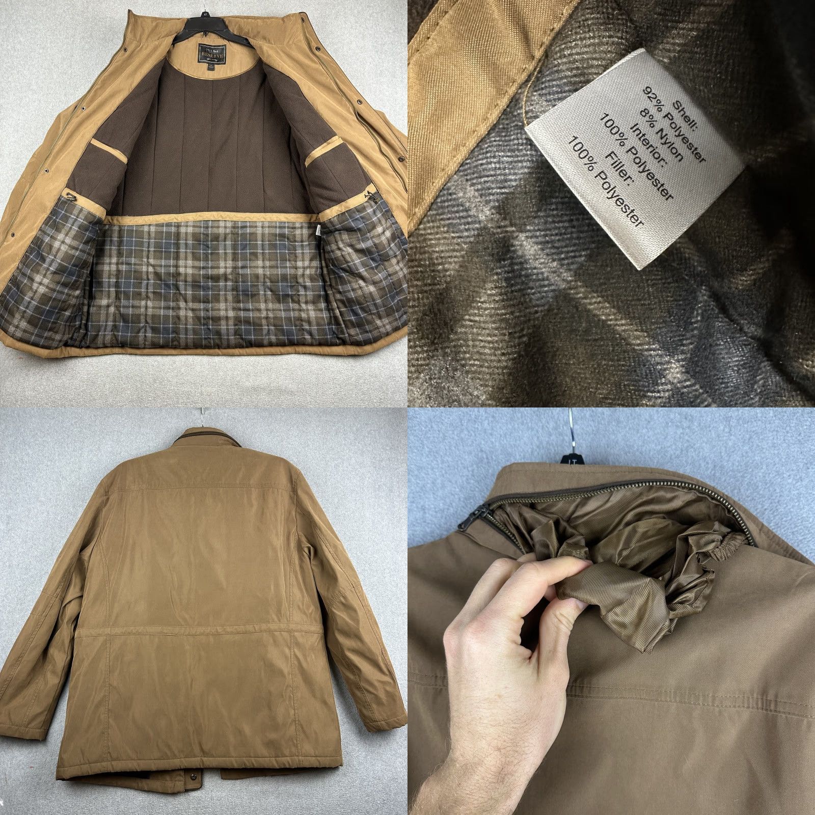 Jos. A. Bank Jos. A. Bank Reserve Coat Mens XL Brown Canvas Parka Hooded Insulated Outdoor Size US XL / EU 56 / 4 - 8 Thumbnail