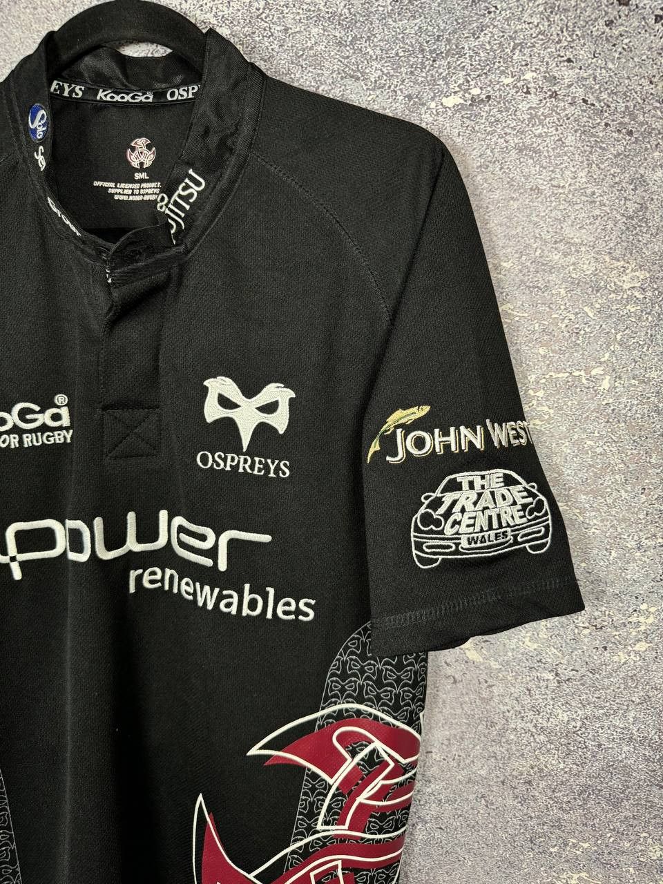 Rugby Ralph Lauren Ospreys Rugby Union Shirt KooGa 2008/09 Jersey Small Size US S / EU 44-46 / 1 - 6 Thumbnail