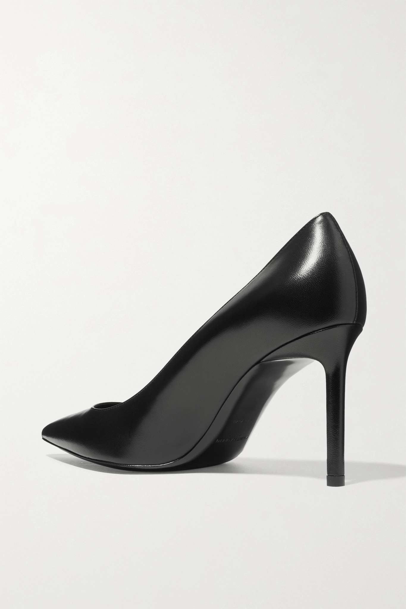 Saint Laurent Paris oc11z1125 Anja Pumps in Smooth Leather in Black Size US 12 / IT 42 - 3 Thumbnail