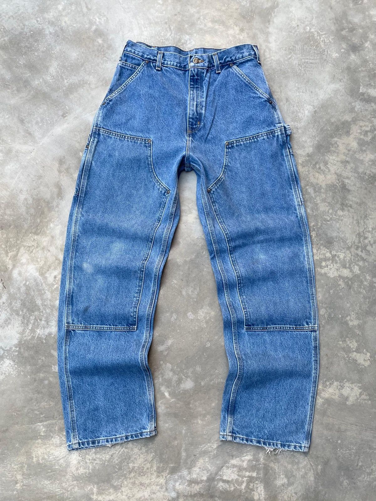 Carhartt Faded Dark Stone Carhartt Doublekne B73-BDST🪡Grunge Size US 34 / EU 50 - 1 Thumbnail