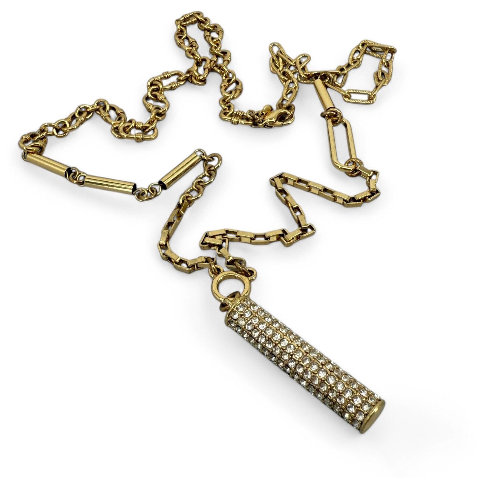 Ann Taylor Ann Taylor Long Statement Necklace Goldtone Chain Pendant Size ONE SIZE - 2 Thumbnail