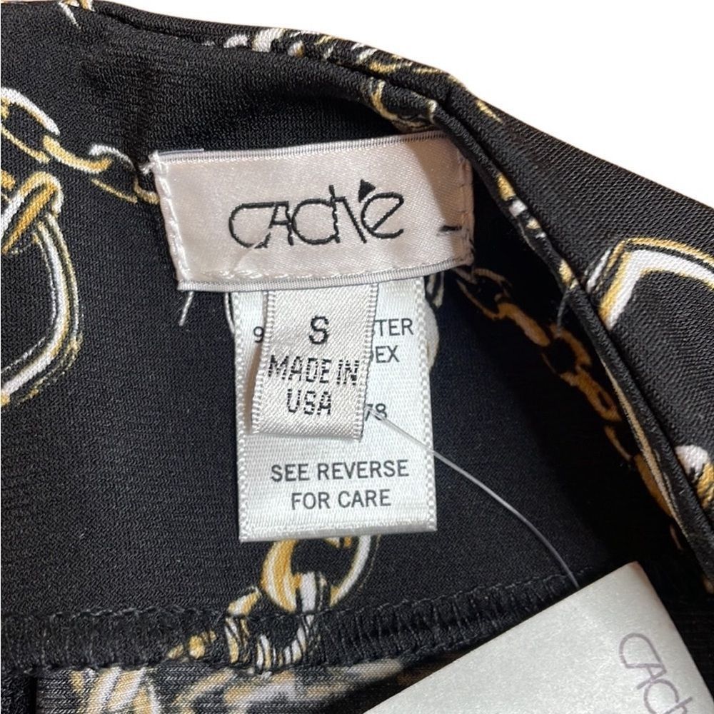 Vintage NWT Y2K vintage Cache black chain mini skirt Jersey Small ti Size 28" / US 6 / IT 42 - 8 Thumbnail