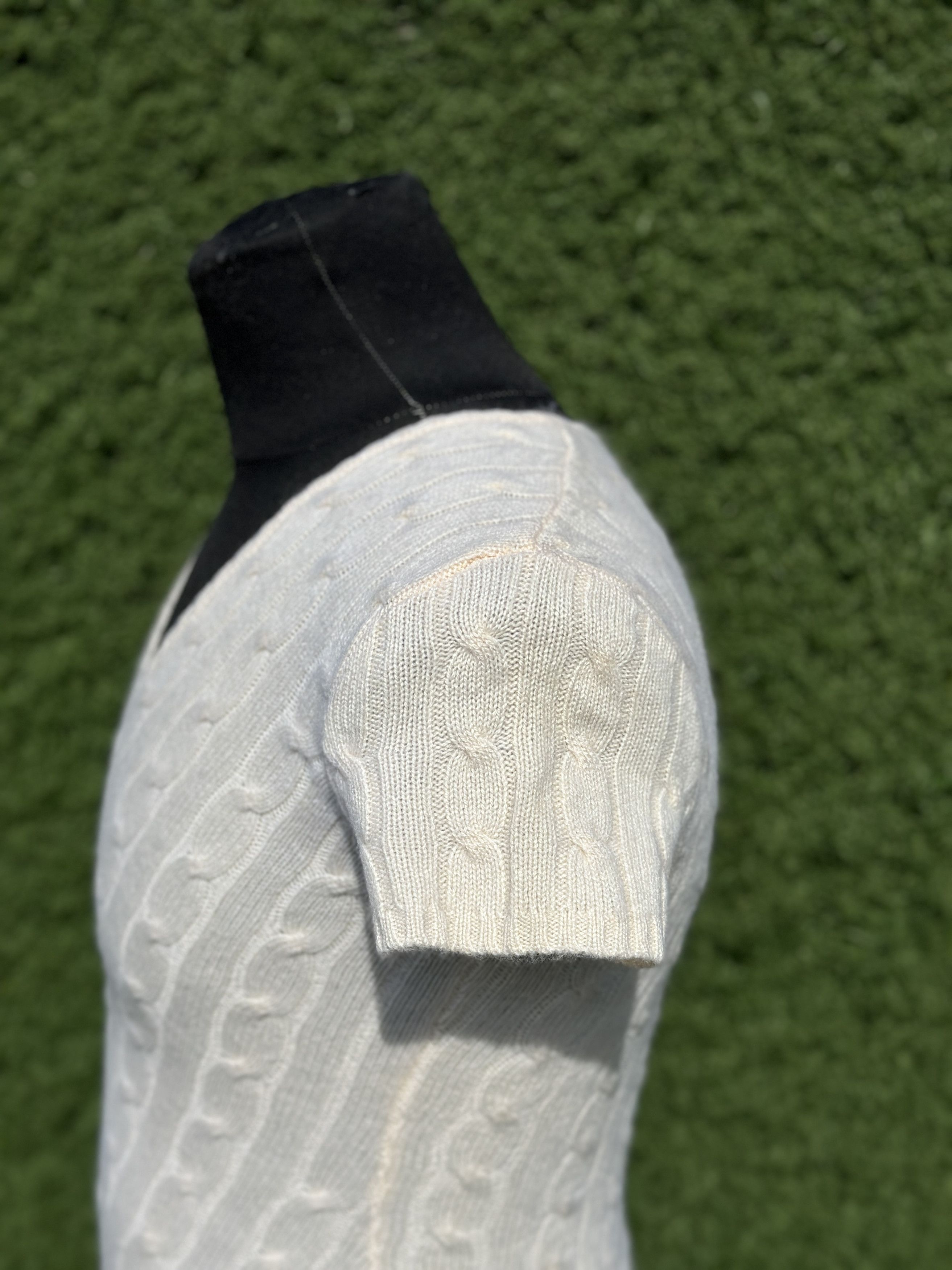 Ralph Lauren Black Label Ralph Lauren Black Label Cable Knit Cashmere Short Sleeve S Size S / US 4 / IT 40 - 7 Thumbnail