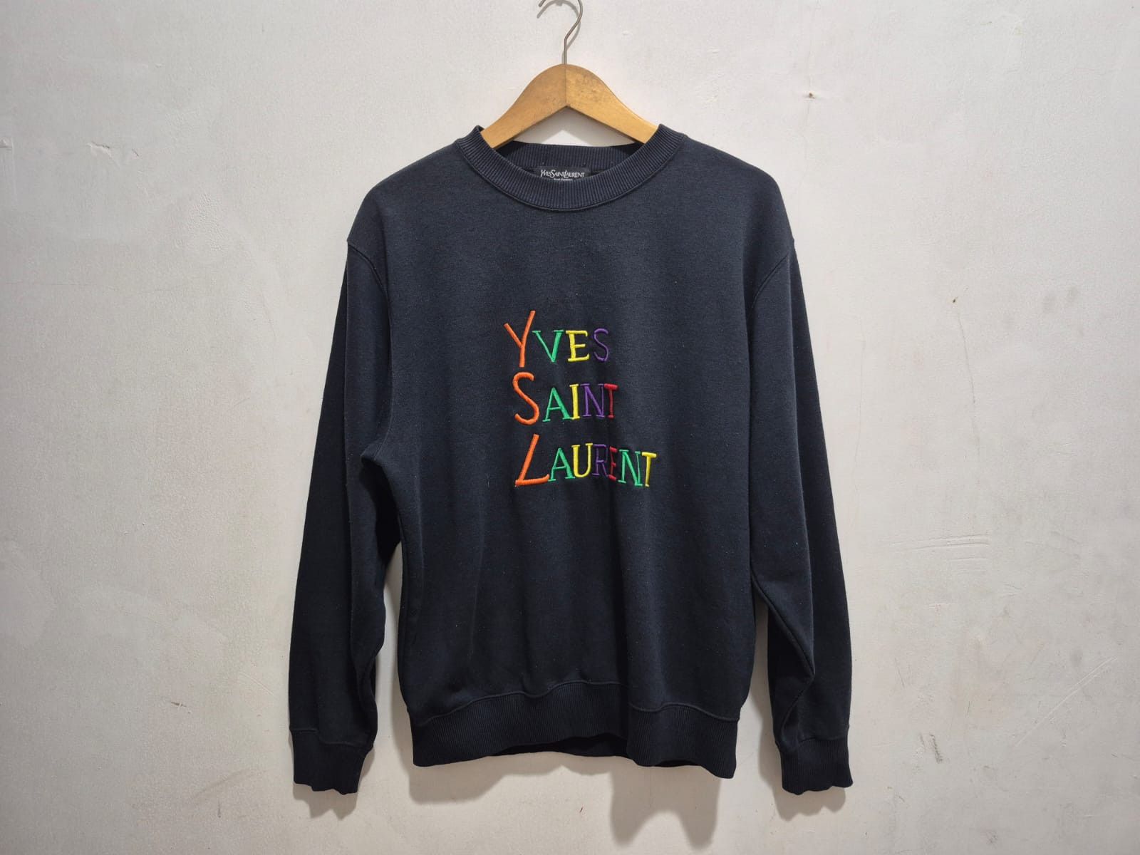 Vintage Fit L to XL, 90'S Yves Saint Laurent YSL Crewneck Size US XL / EU 56 / 4 - 1 Thumbnail