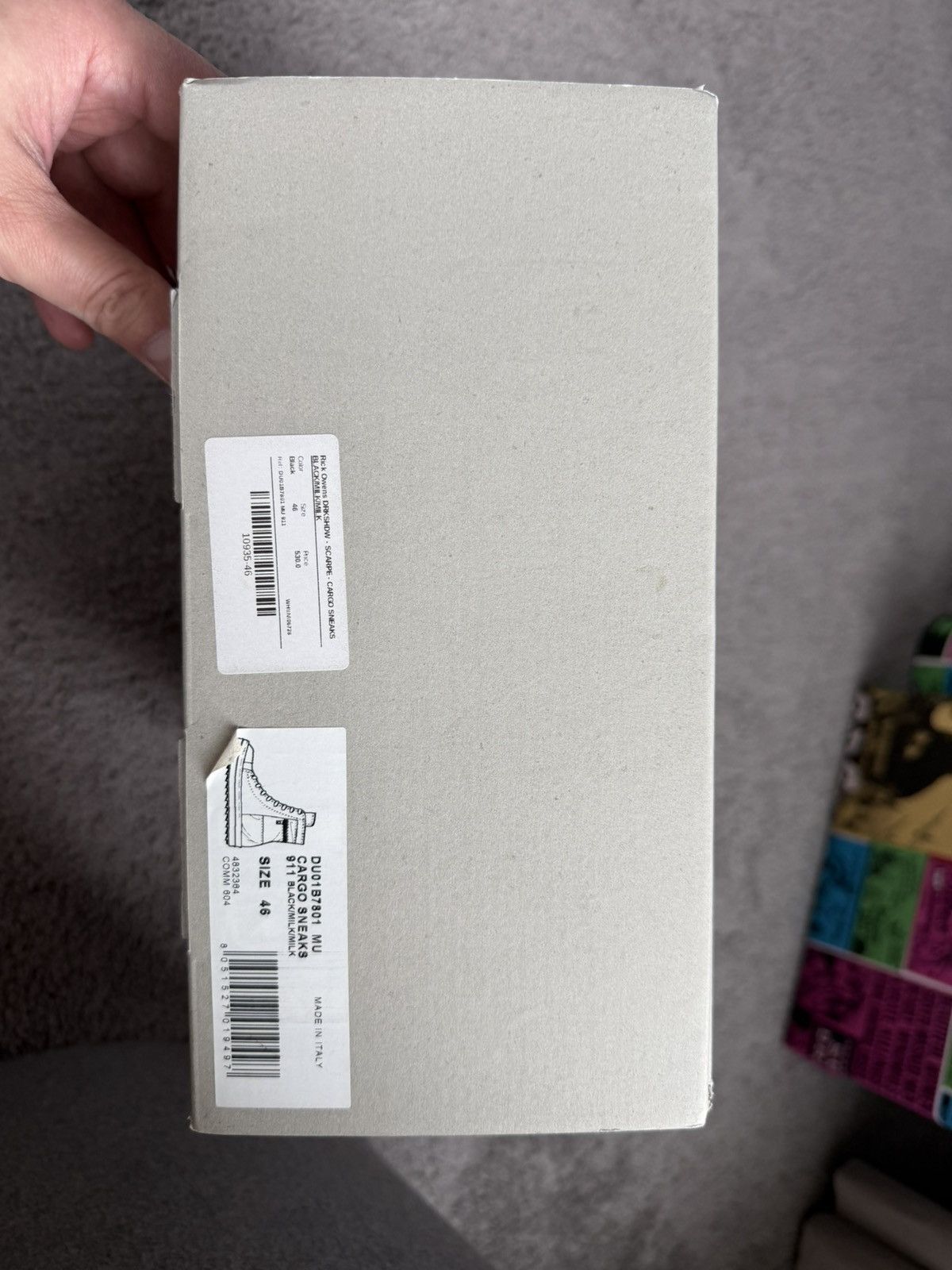 Rick Owens Rick Owens Cargo sneakers w/ bag black & milk 46 worn once Size US 13 / EU 46 - 3 Thumbnail