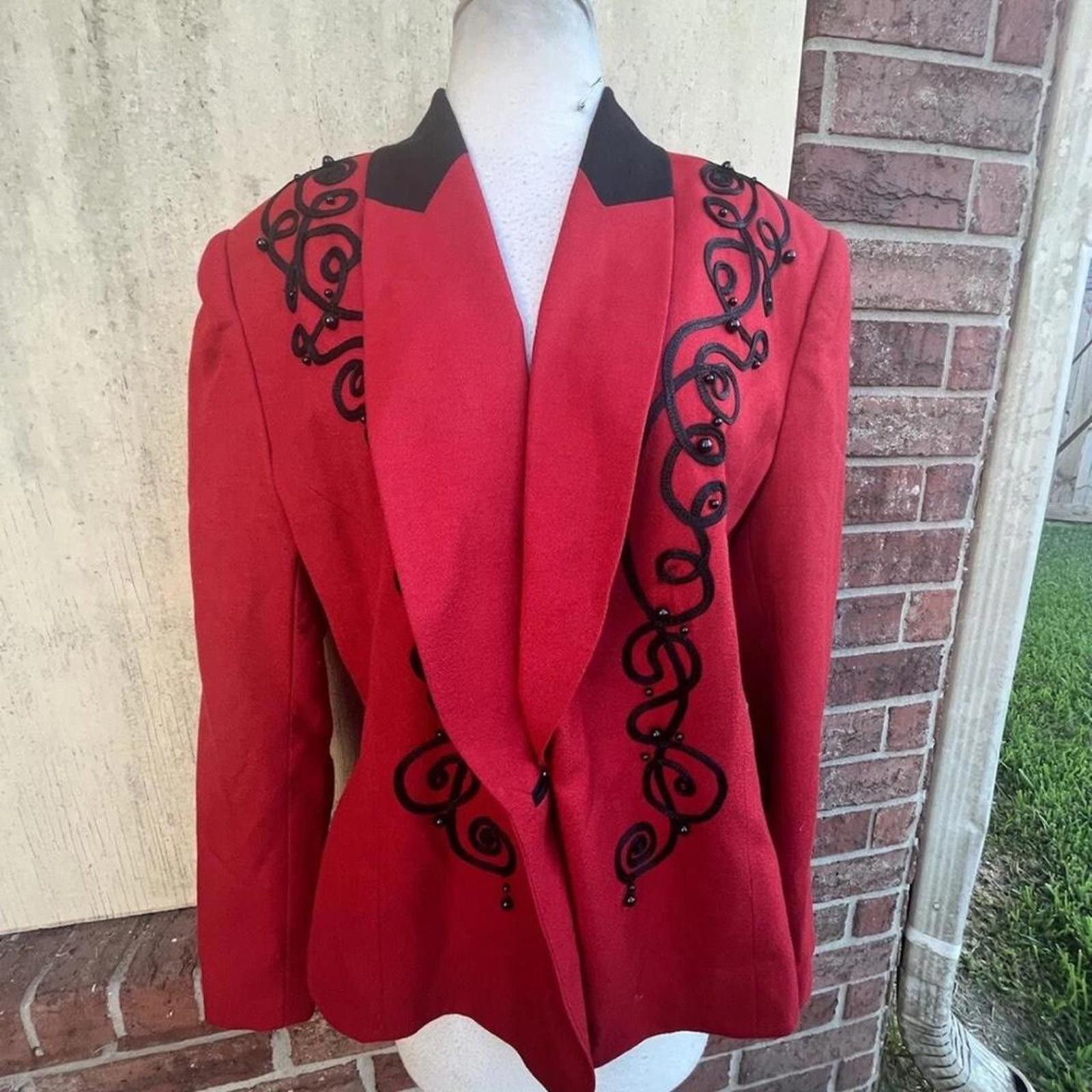 Other Red and black vintage western blazer #westernwear Size L / US 10 / IT 46 - 1 Thumbnail